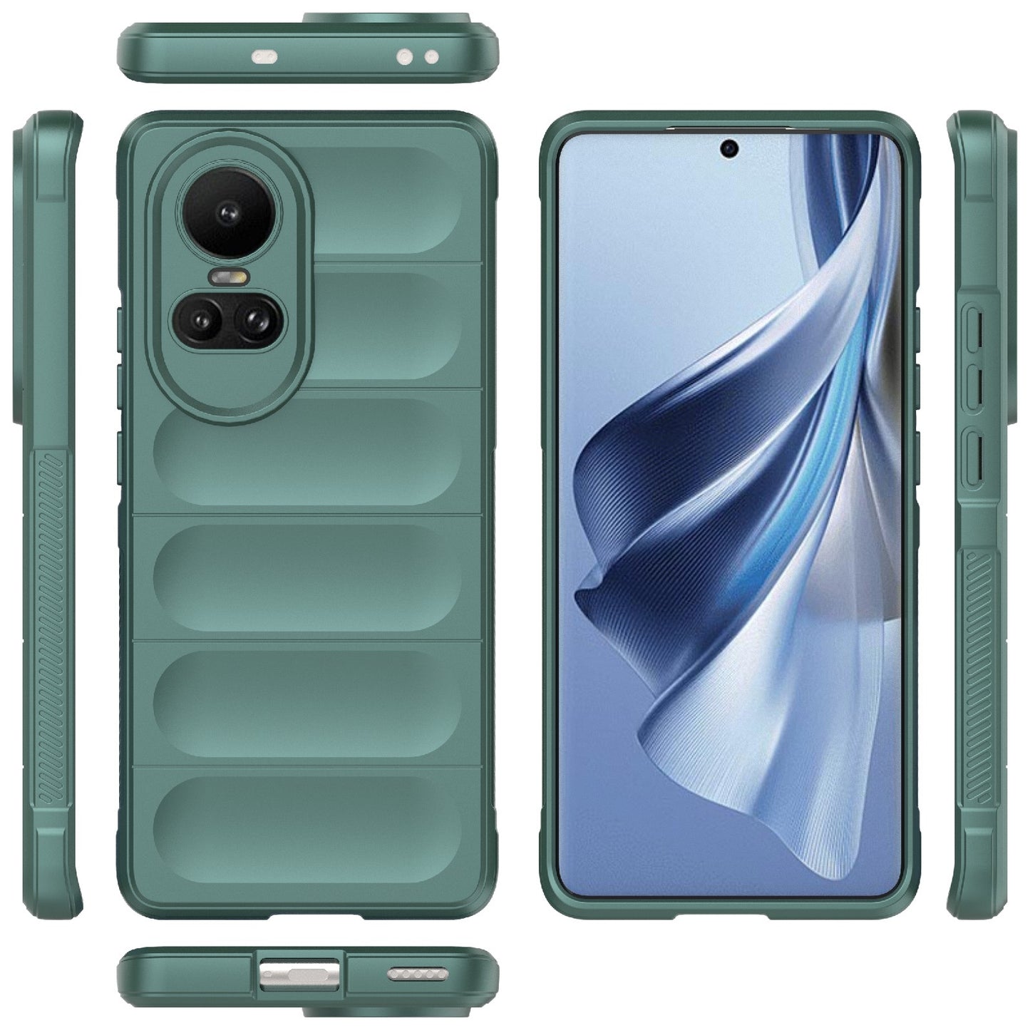 OPPO Reno10 5G Global Magic Shield Phone Case - Durable TPU + Flannel, Stylish Protection, Brightly Coloured, Wear-Resistant-buycases.co.uk