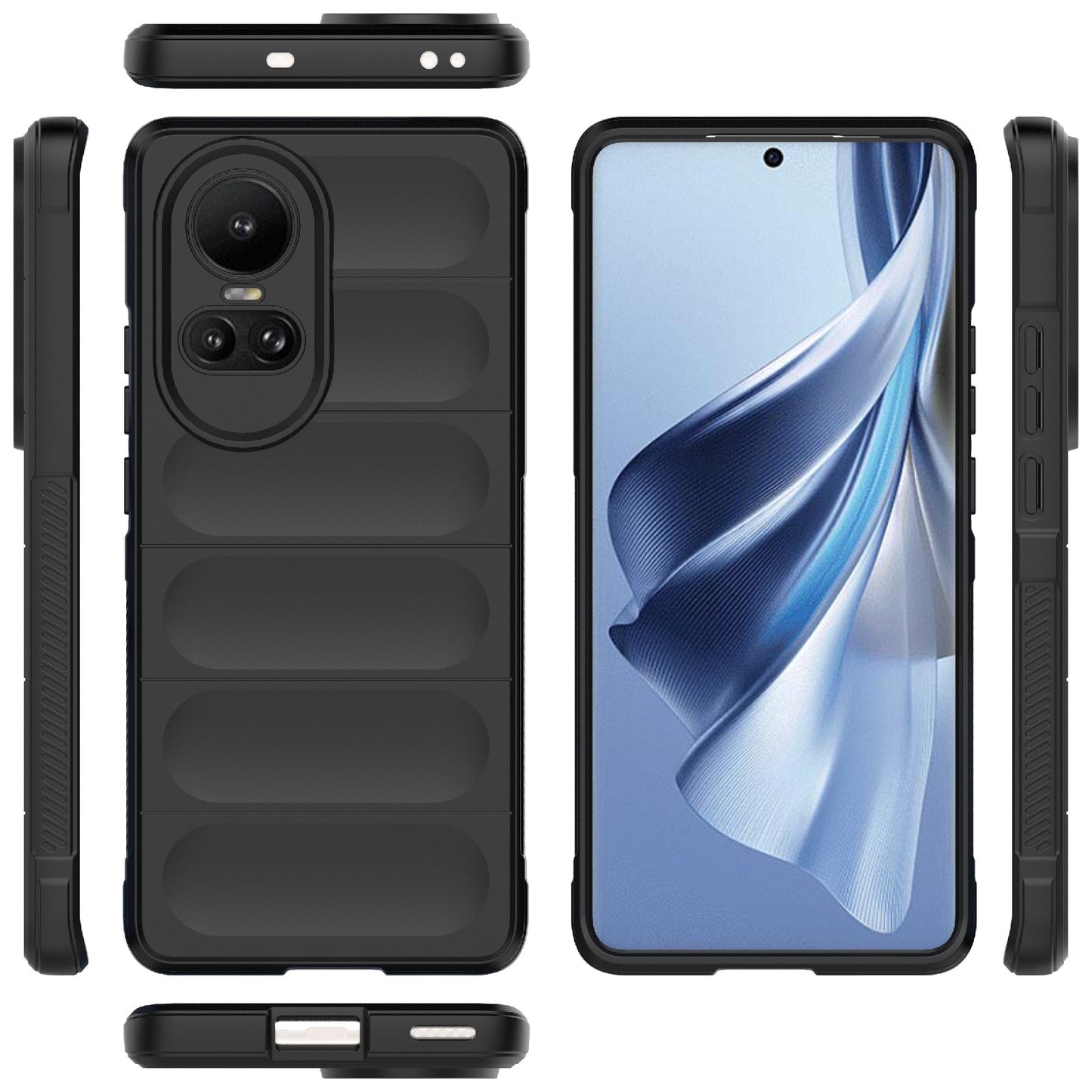OPPO Reno10 5G Global Magic Shield Phone Case - Durable TPU + Flannel, Stylish Protection, Brightly Coloured, Wear-Resistant-buycases.co.uk