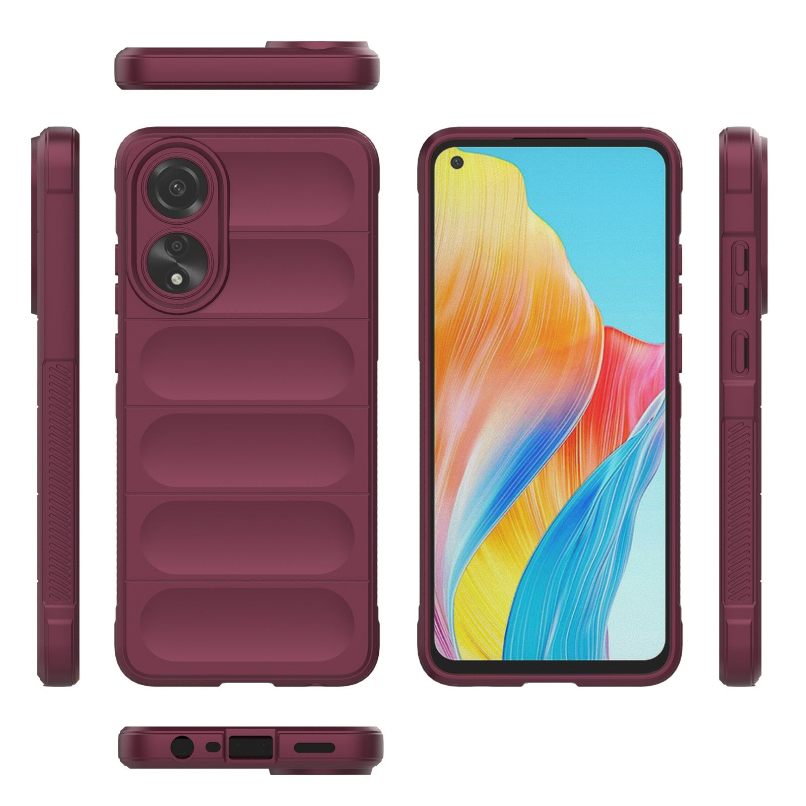 OPPO A78 4G Global Magic Shield Phone Case - Durable TPU + Flannel, Stylish Protection, Brightly Coloured, Wear-Resistant-buycases.co.uk