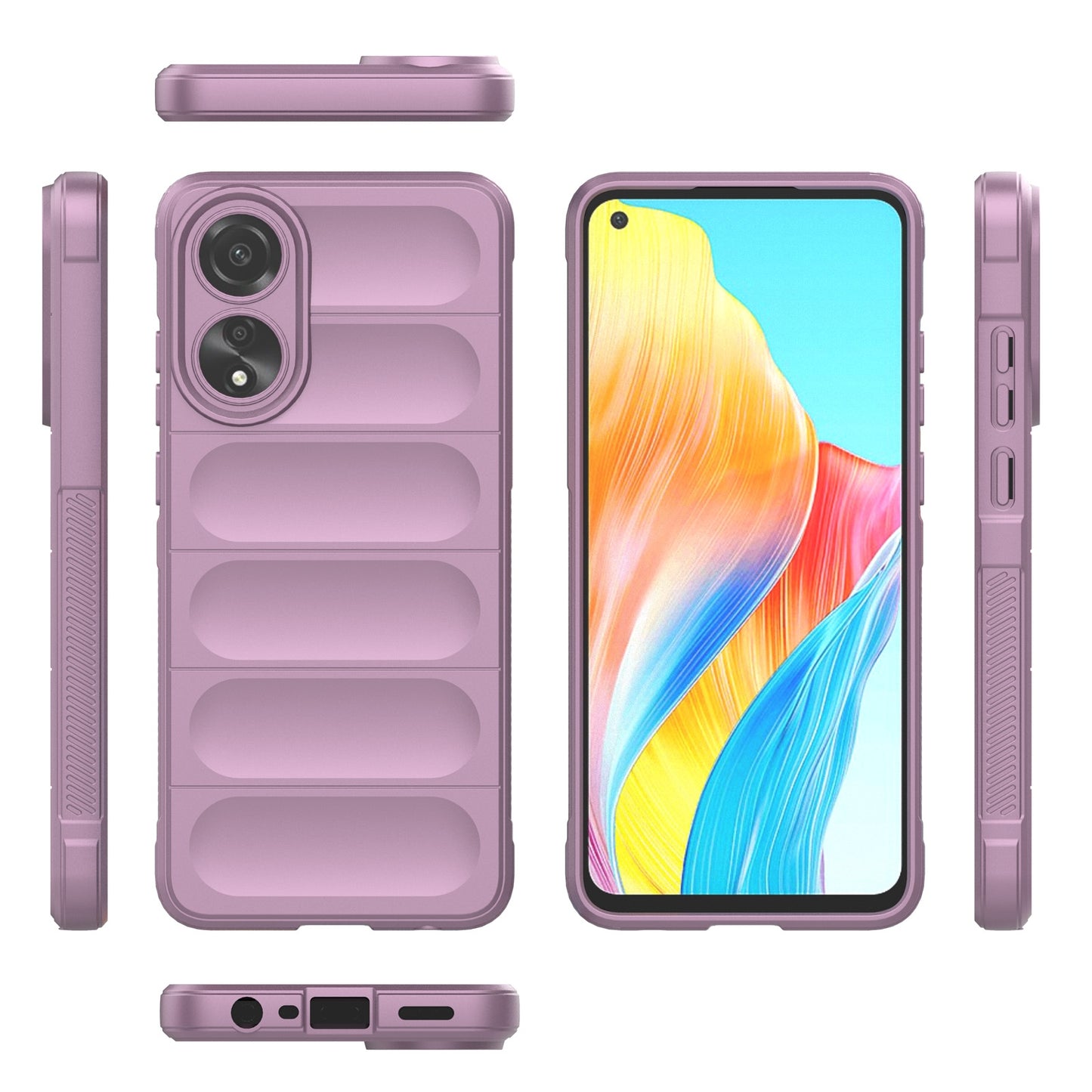 OPPO A78 4G Global Magic Shield Phone Case - Durable TPU + Flannel, Stylish Protection, Brightly Coloured, Wear-Resistant-buycases.co.uk