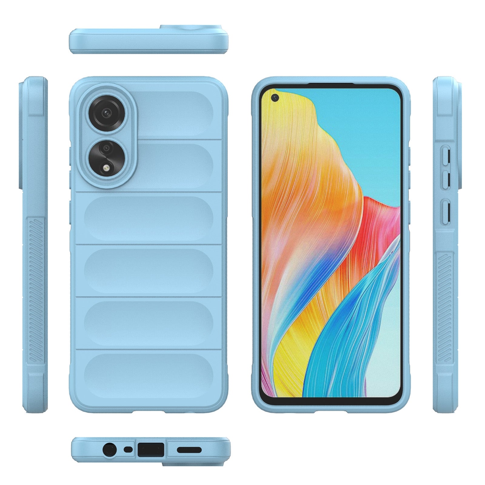 OPPO A78 4G Global Magic Shield Phone Case - Durable TPU + Flannel, Stylish Protection, Brightly Coloured, Wear-Resistant-buycases.co.uk