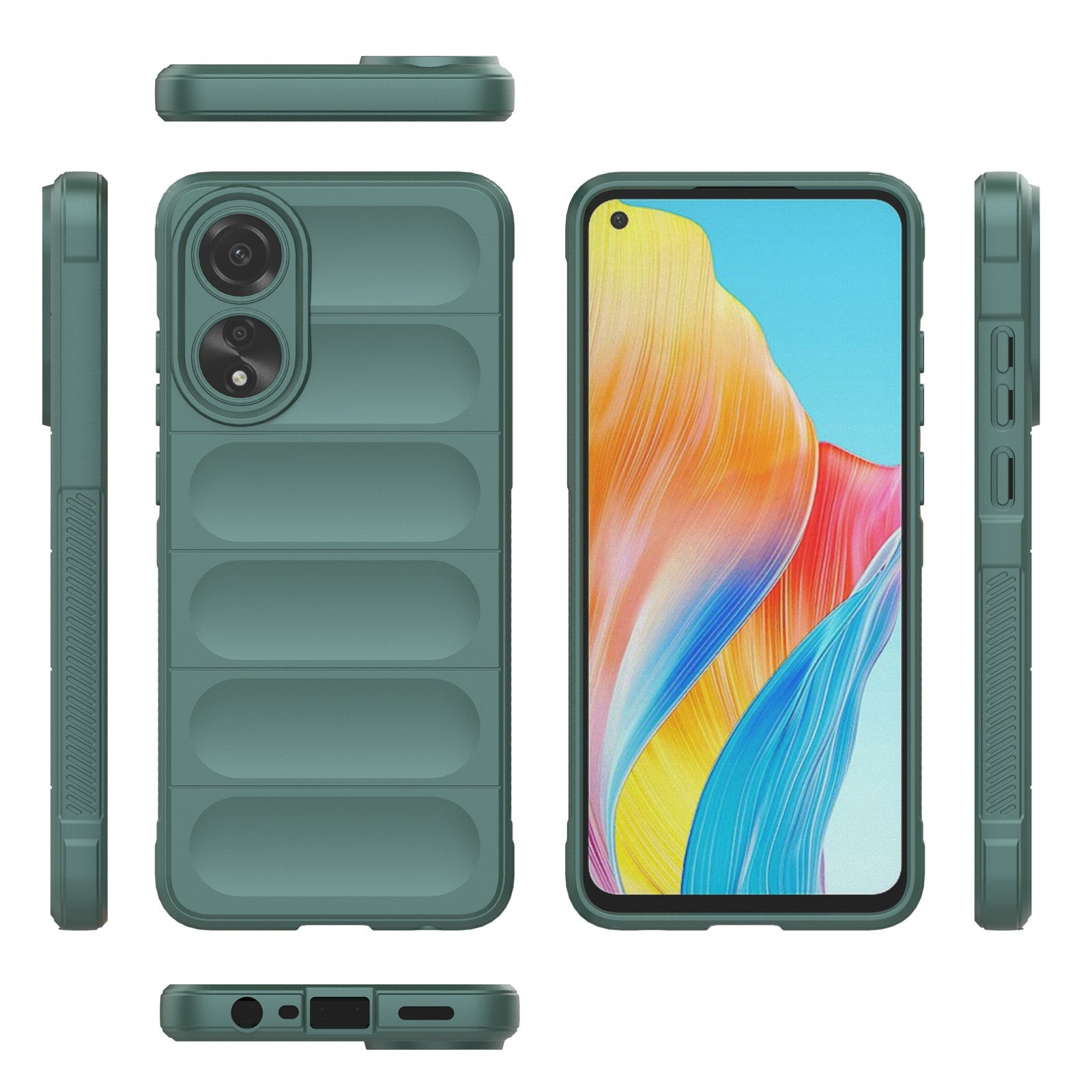 OPPO A78 4G Global Magic Shield Phone Case - Durable TPU + Flannel, Stylish Protection, Brightly Coloured, Wear-Resistant-buycases.co.uk