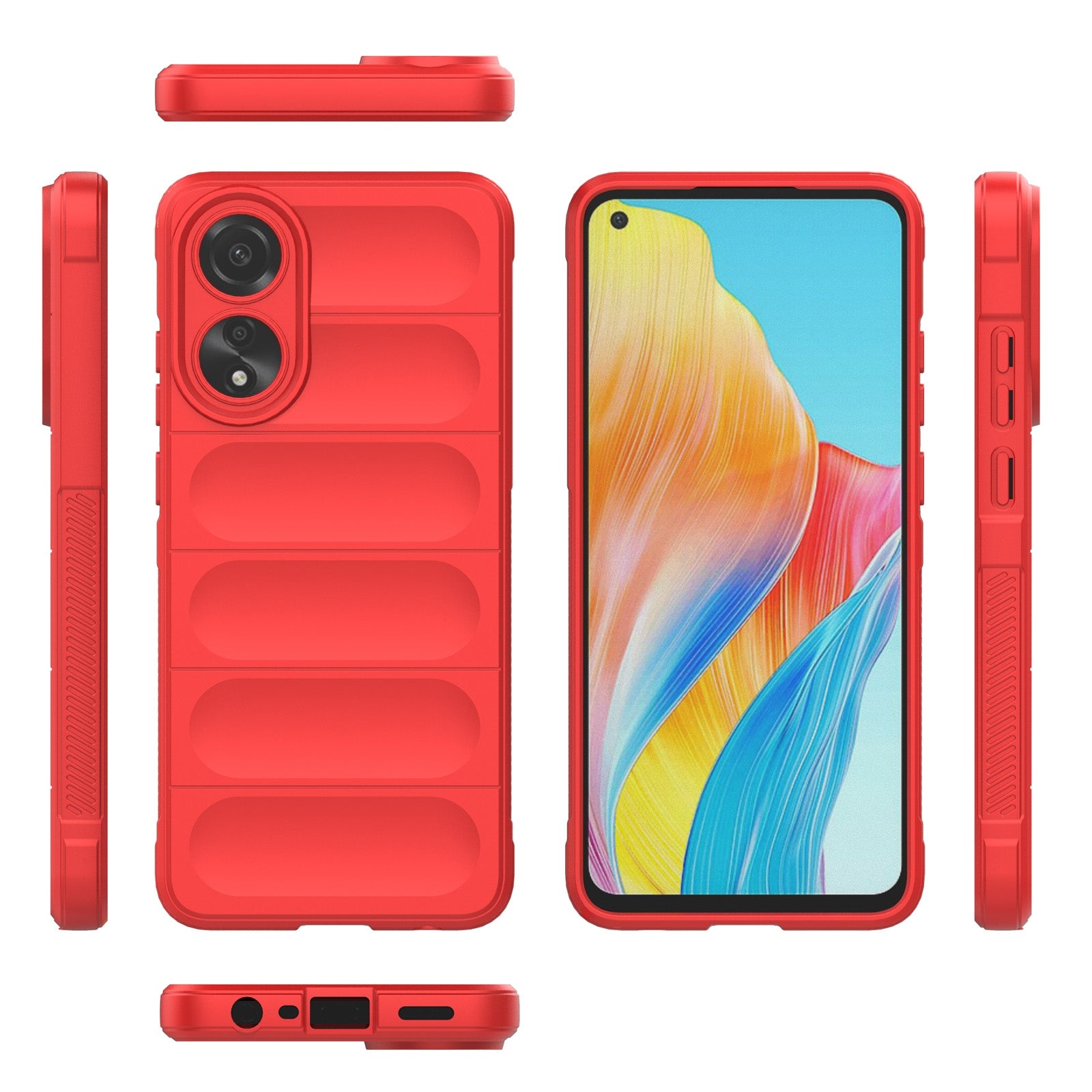OPPO A78 4G Global Magic Shield Phone Case - Durable TPU + Flannel, Stylish Protection, Brightly Coloured, Wear-Resistant-buycases.co.uk