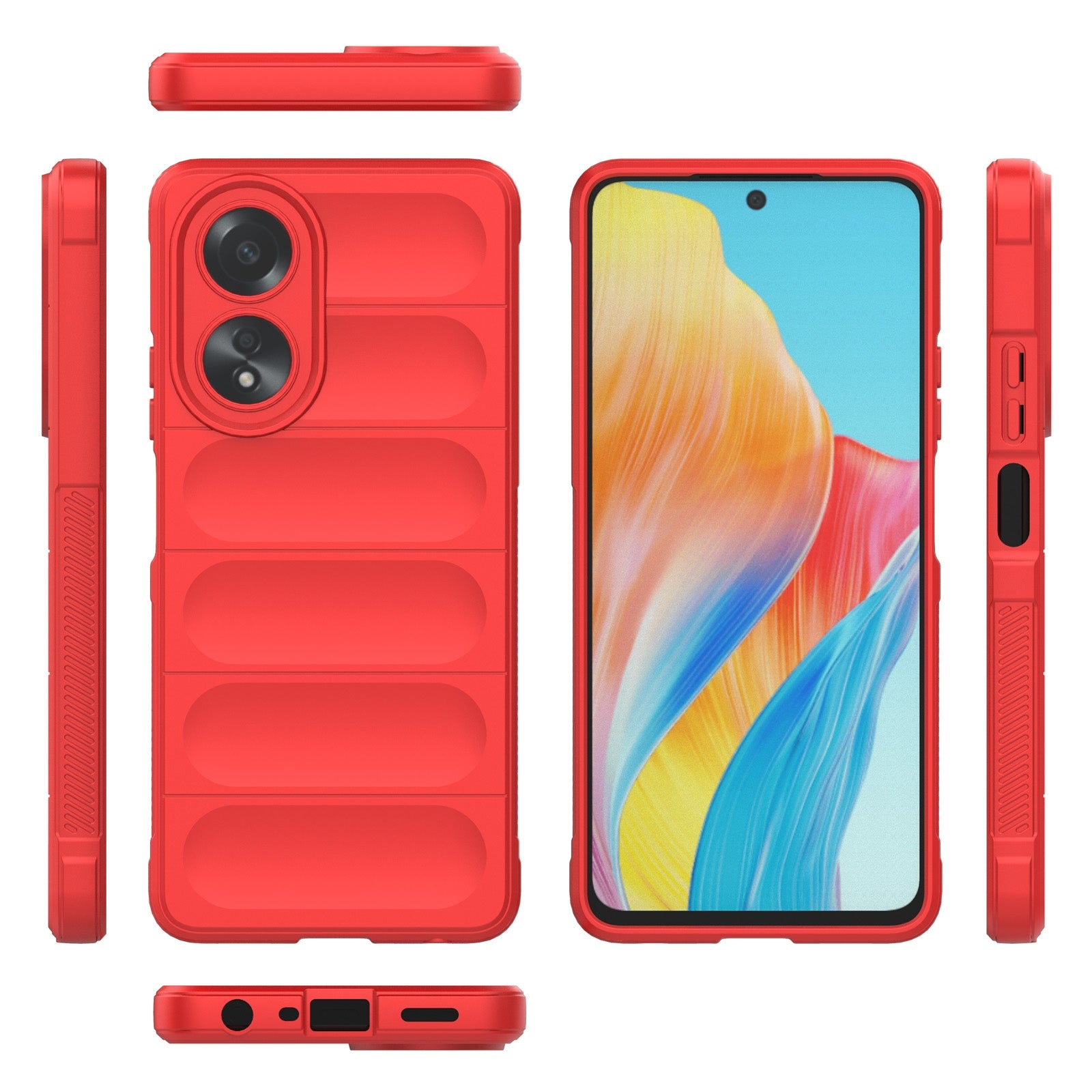 OPPO A58 4G Global Magic Shield Phone Case - Durable TPU + Flannel, Stylish Protection, Brightly Coloured, Wear-Resistant-buycases.co.uk