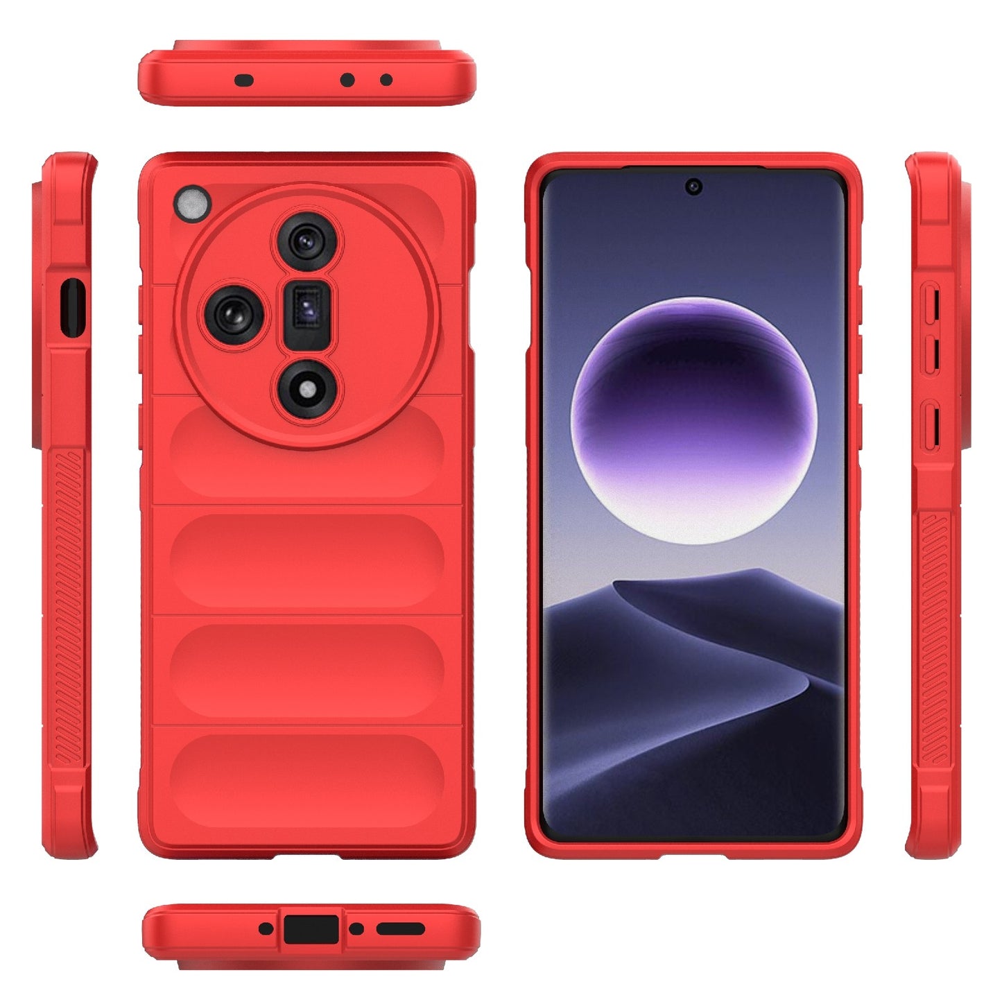 OPPO Find X7 5G Magic Shield Phone Case - Durable TPU + Flannel, Stylish Protection, Brightly Coloured, Wear-Resistant-buycases.co.uk