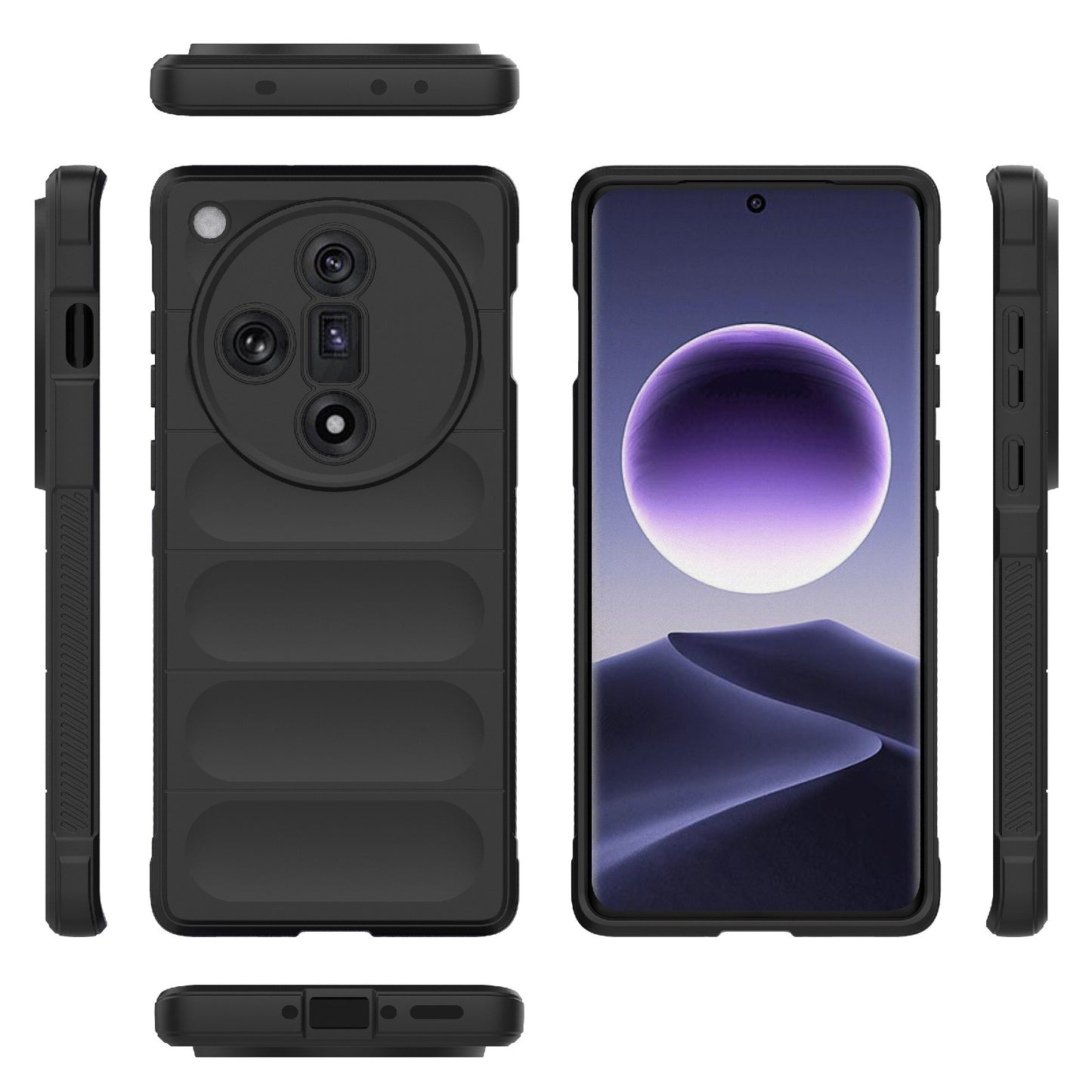 OPPO Find X7 5G Magic Shield Phone Case - Durable TPU + Flannel, Stylish Protection, Brightly Coloured, Wear-Resistant-buycases.co.uk