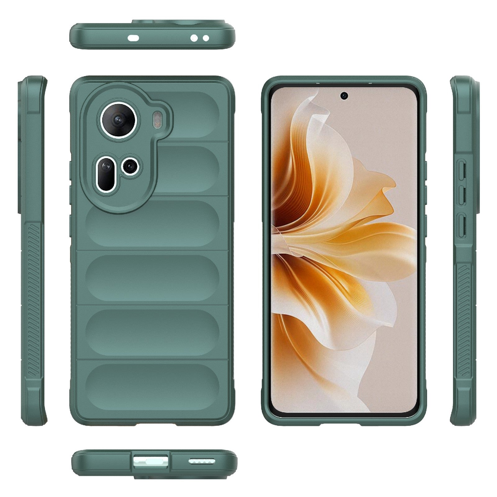 OPPO Reno11 5G Global Magic Shield Phone Case - Durable TPU + Flannel, Stylish Protection, Brightly Coloured, Wear-Resistant-buycases.co.uk