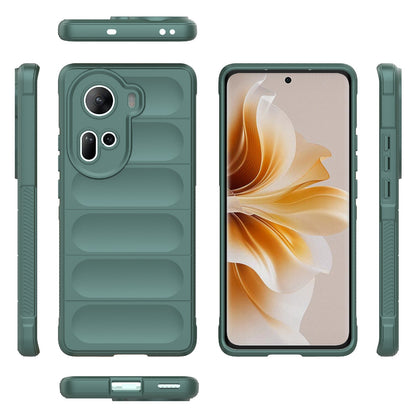 OPPO Reno11 5G Global Magic Shield Phone Case - Durable TPU + Flannel, Stylish Protection, Brightly Coloured, Wear-Resistant-buycases.co.uk