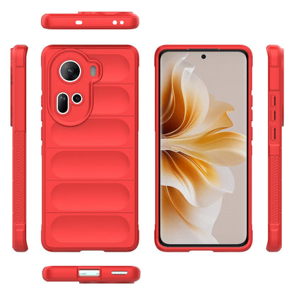 OPPO Reno11 5G Global Magic Shield Phone Case - Durable TPU + Flannel, Stylish Protection, Brightly Coloured, Wear-Resistant-buycases.co.uk