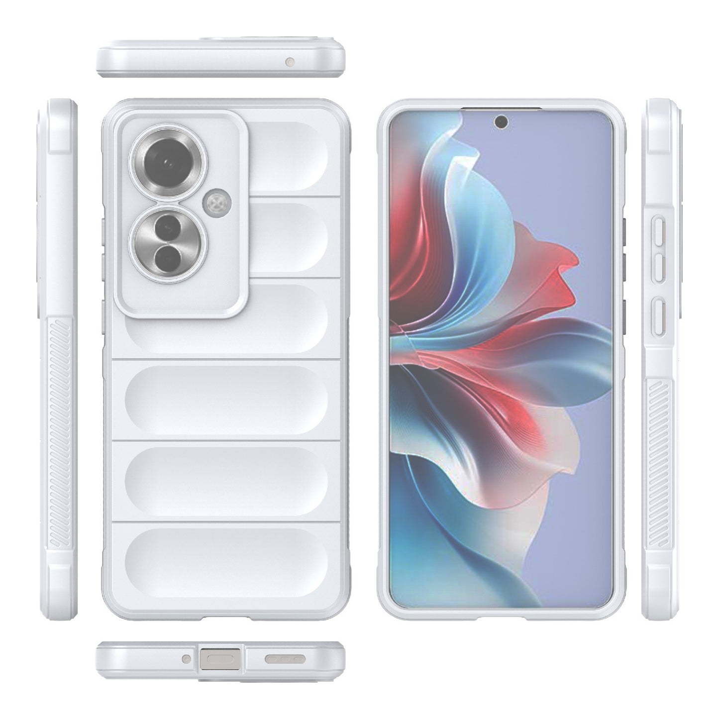 OPPO Reno11 F 5G Global Magic Shield Phone Case - Durable TPU + Flannel, Stylish Protection, Brightly Coloured, Wear-Resistant-buycases.co.uk