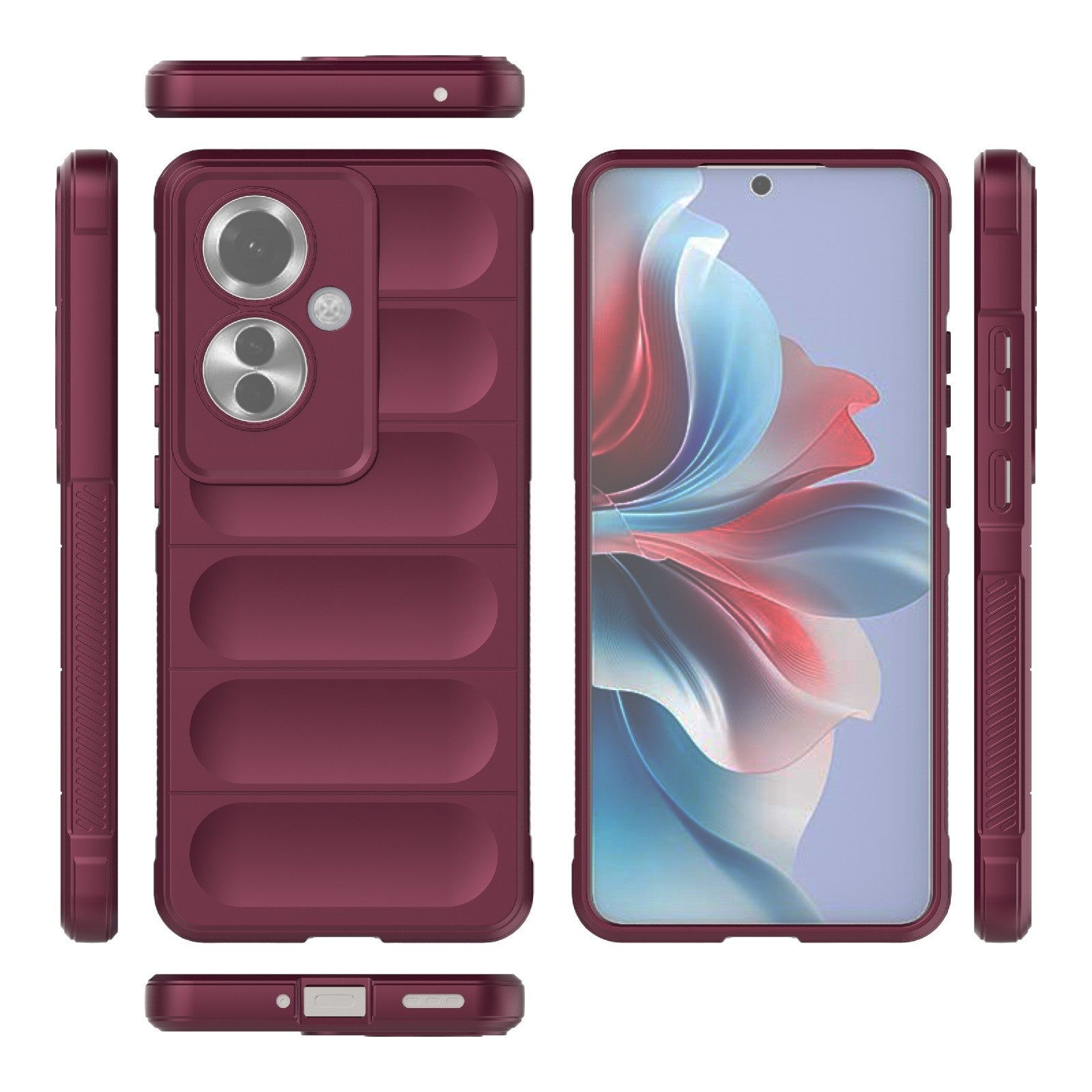 OPPO Reno11 F 5G Global Magic Shield Phone Case - Durable TPU + Flannel, Stylish Protection, Brightly Coloured, Wear-Resistant-buycases.co.uk