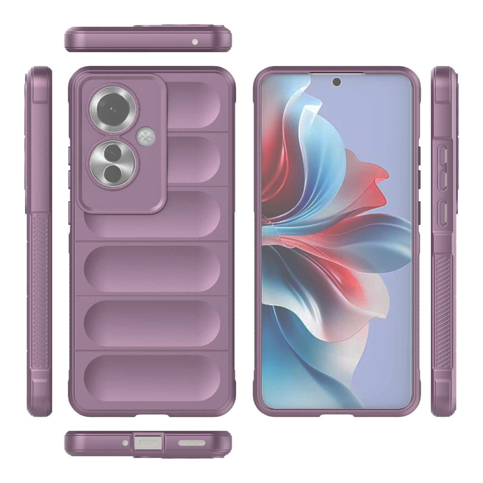 OPPO Reno11 F 5G Global Magic Shield Phone Case - Durable TPU + Flannel, Stylish Protection, Brightly Coloured, Wear-Resistant-buycases.co.uk