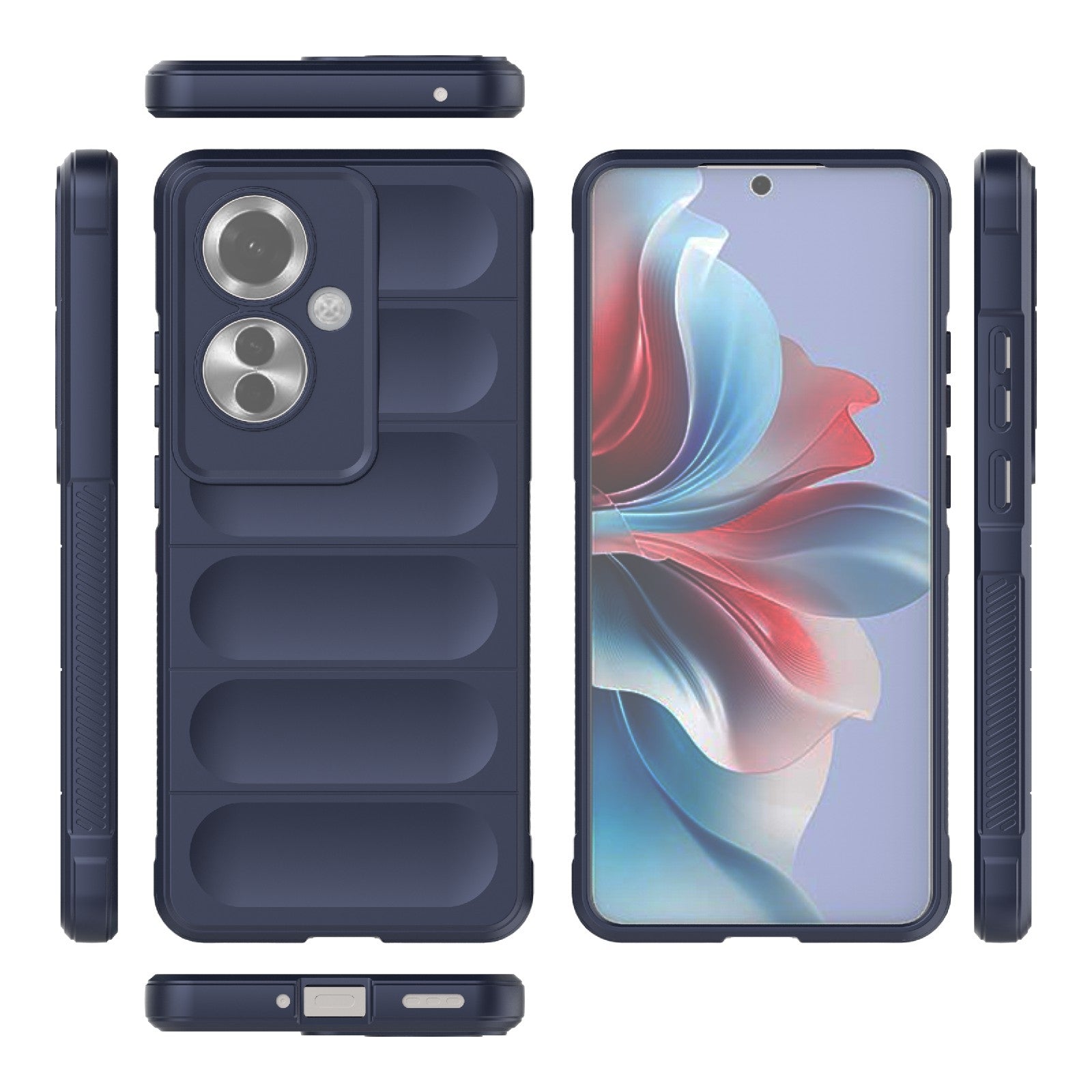 OPPO Reno11 F 5G Global Magic Shield Phone Case - Durable TPU + Flannel, Stylish Protection, Brightly Coloured, Wear-Resistant-buycases.co.uk