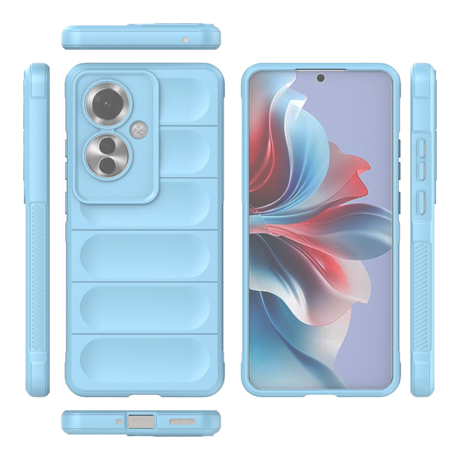 OPPO Reno11 F 5G Global Magic Shield Phone Case - Durable TPU + Flannel, Stylish Protection, Brightly Coloured, Wear-Resistant-buycases.co.uk