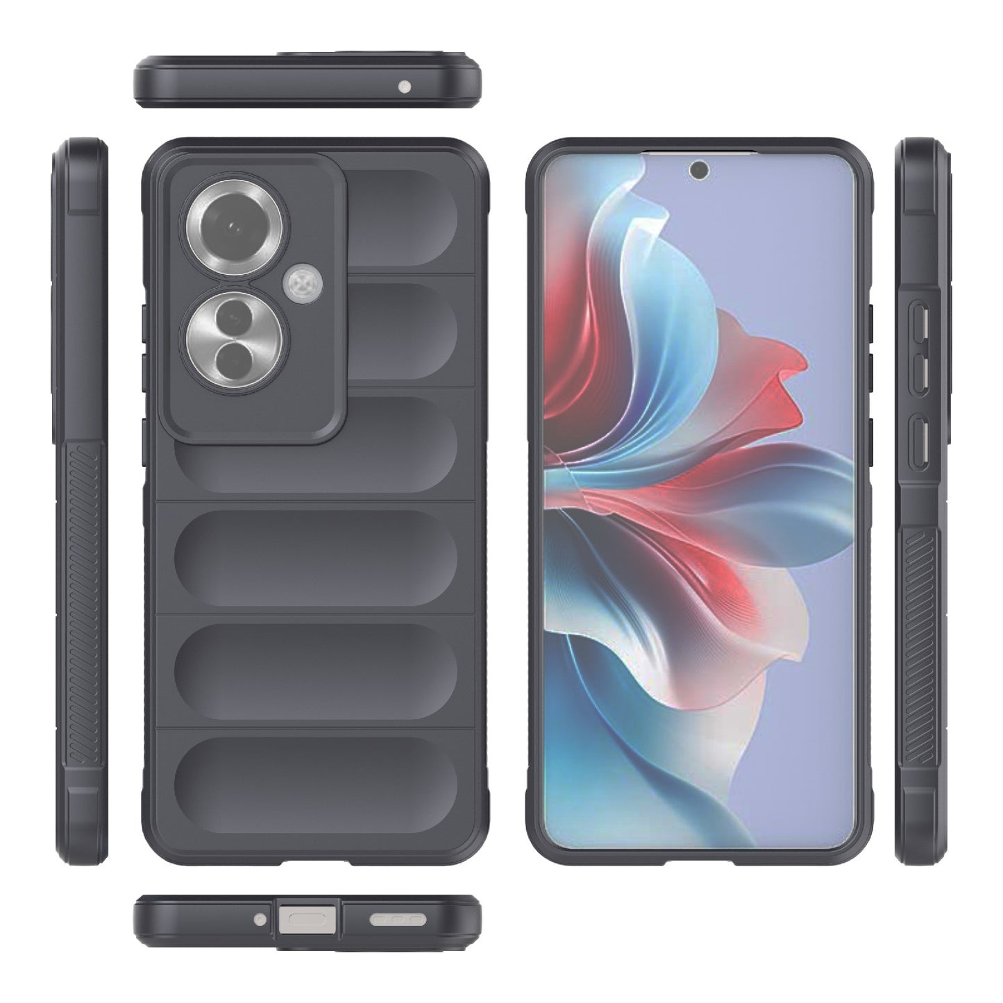 OPPO Reno11 F 5G Global Magic Shield Phone Case - Durable TPU + Flannel, Stylish Protection, Brightly Coloured, Wear-Resistant-buycases.co.uk