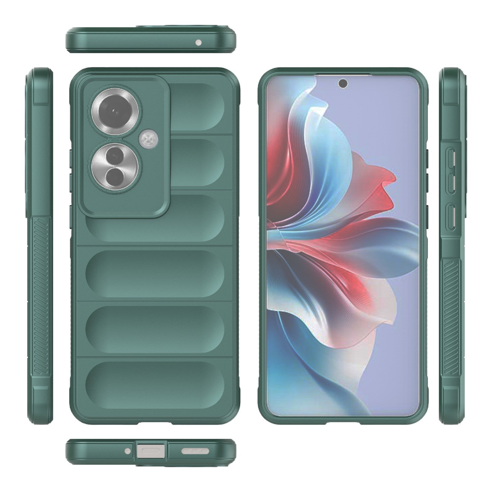 OPPO Reno11 F 5G Global Magic Shield Phone Case - Durable TPU + Flannel, Stylish Protection, Brightly Coloured, Wear-Resistant-buycases.co.uk
