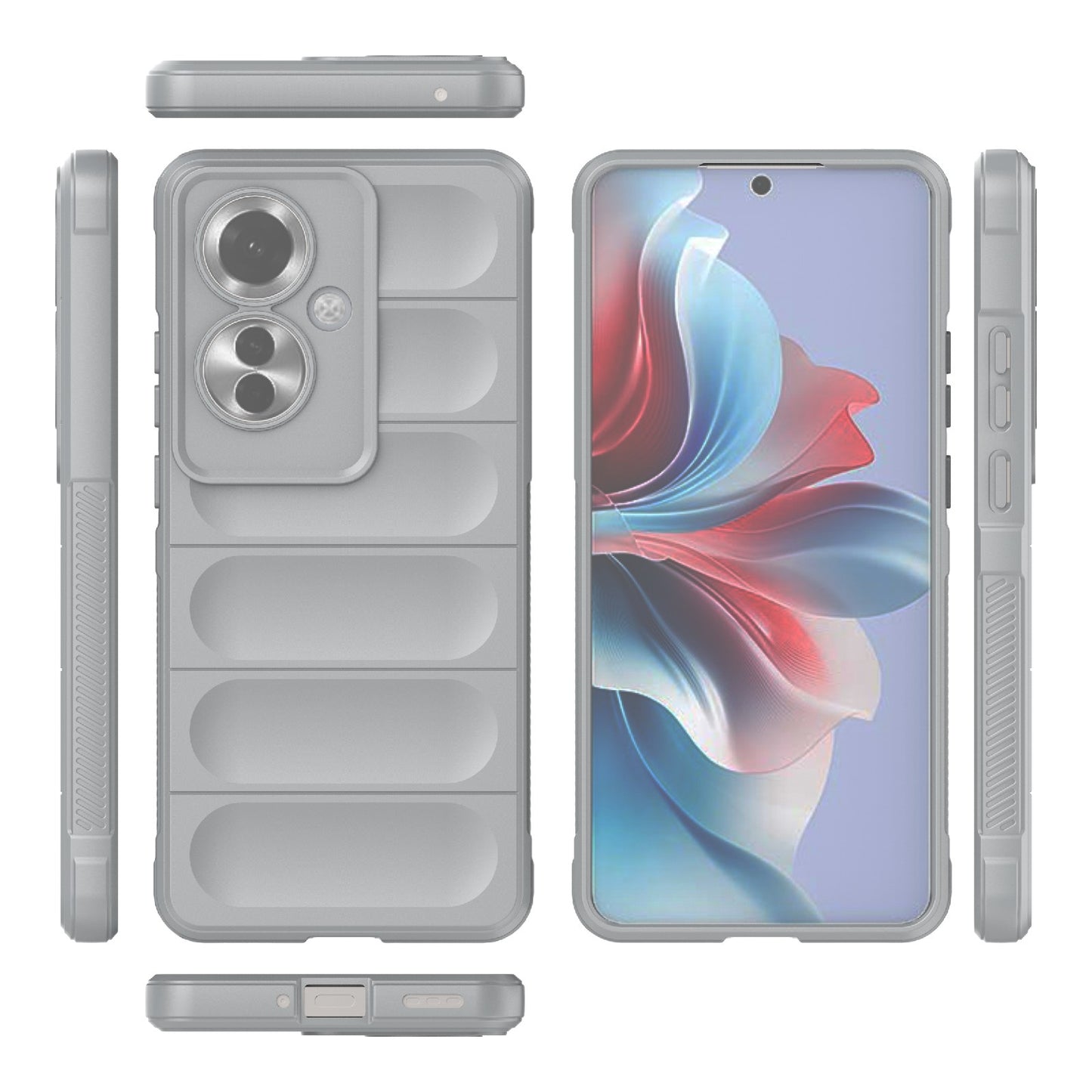 OPPO Reno11 F 5G Global Magic Shield Phone Case - Durable TPU + Flannel, Stylish Protection, Brightly Coloured, Wear-Resistant-buycases.co.uk