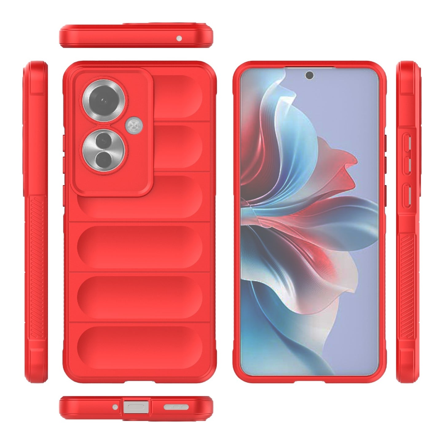 OPPO Reno11 F 5G Global Magic Shield Phone Case - Durable TPU + Flannel, Stylish Protection, Brightly Coloured, Wear-Resistant-buycases.co.uk