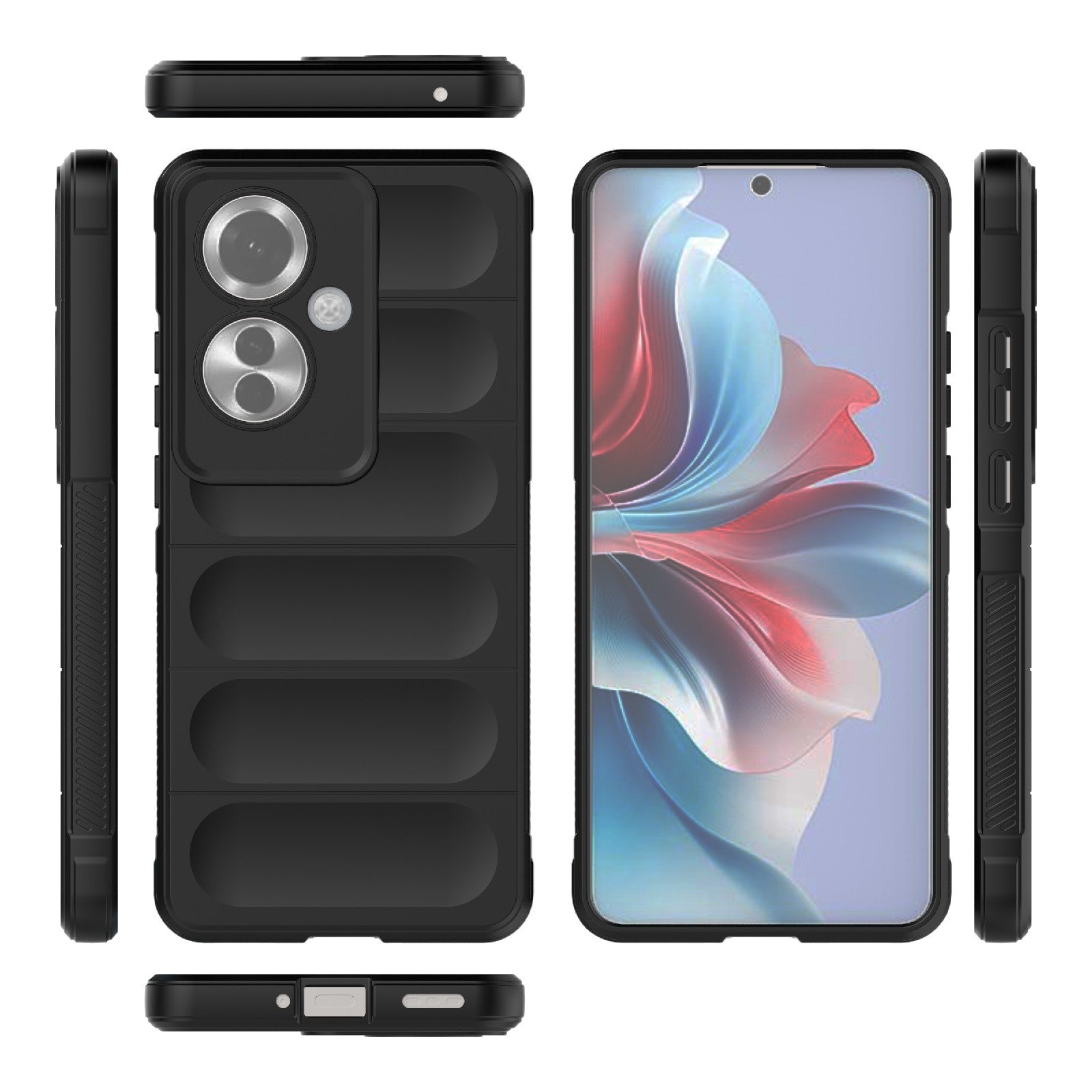 OPPO Reno11 F 5G Global Magic Shield Phone Case - Durable TPU + Flannel, Stylish Protection, Brightly Coloured, Wear-Resistant-buycases.co.uk