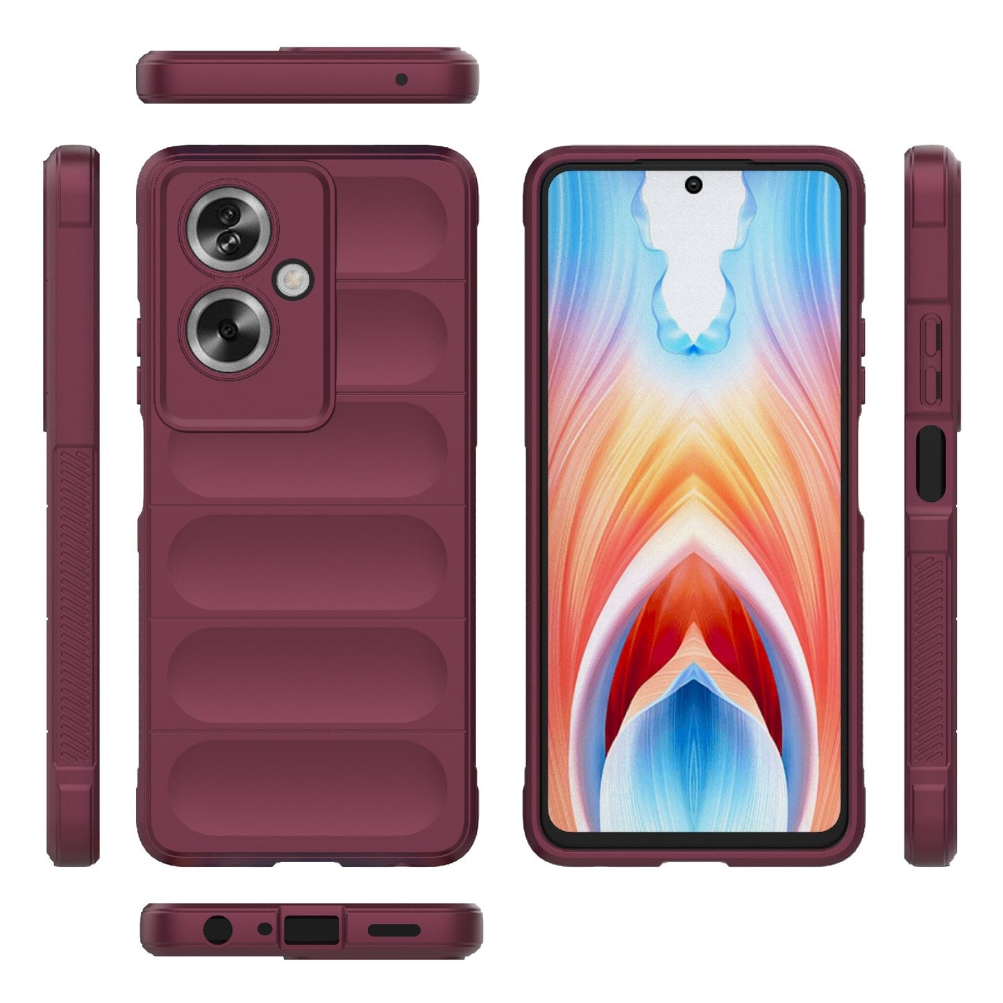 OPPO A79 5G Global Magic Shield Phone Case - Durable TPU + Flannel, Stylish Protection, Brightly Coloured, Wear-Resistant-buycases.co.uk