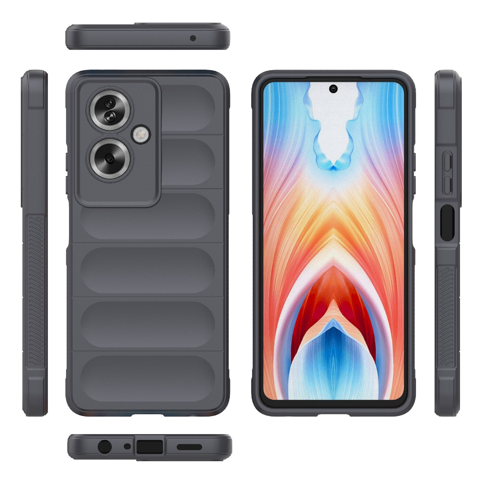 OPPO A79 5G Global Magic Shield Phone Case - Durable TPU + Flannel, Stylish Protection, Brightly Coloured, Wear-Resistant-buycases.co.uk