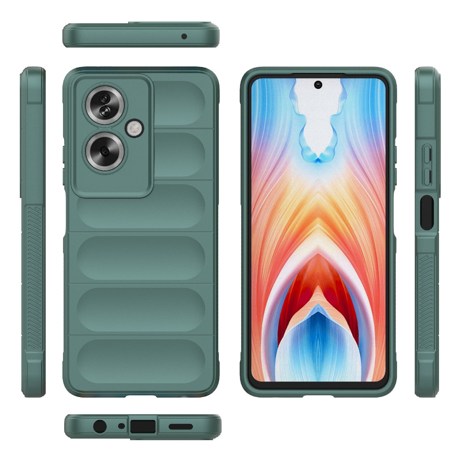 OPPO A79 5G Global Magic Shield Phone Case - Durable TPU + Flannel, Stylish Protection, Brightly Coloured, Wear-Resistant-buycases.co.uk