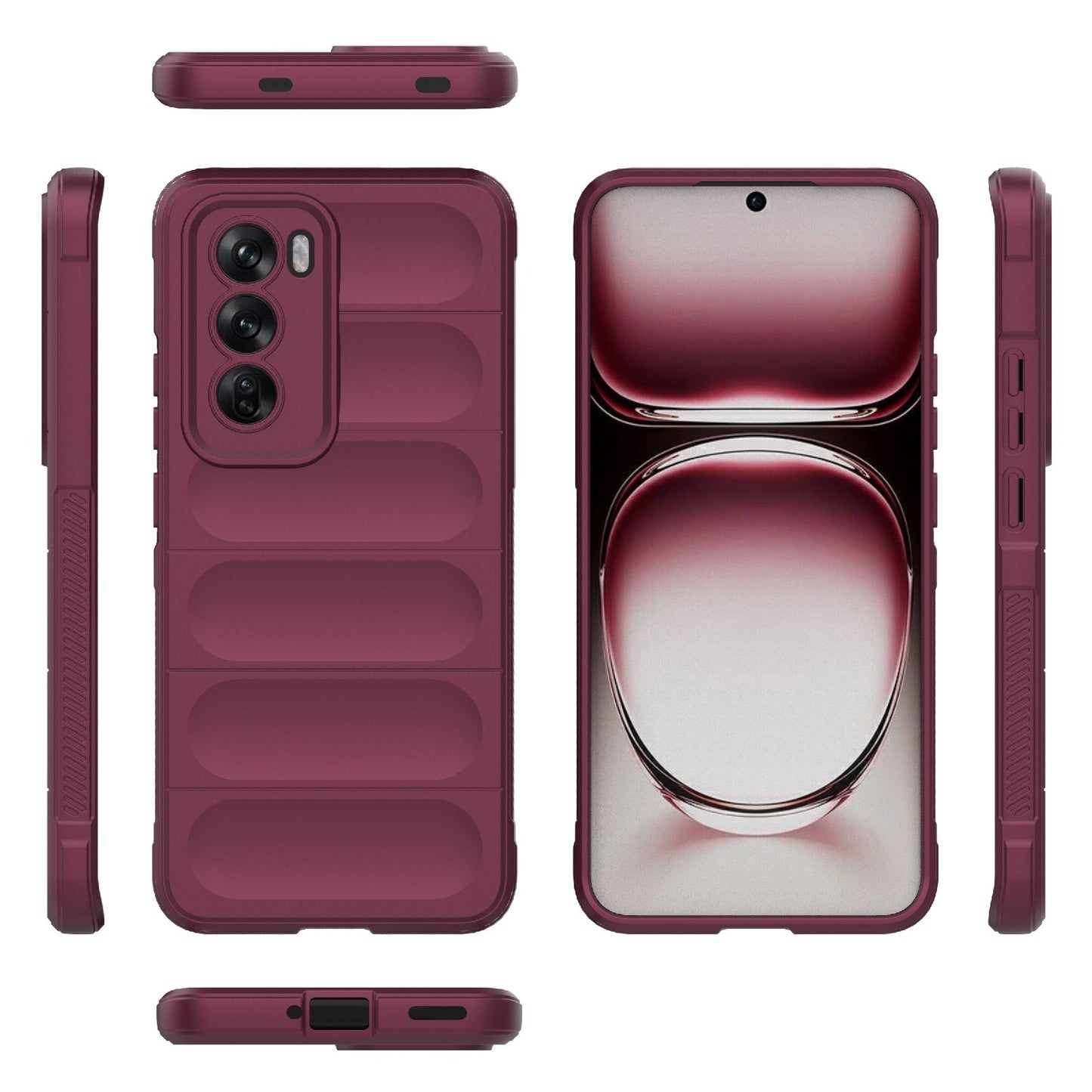 OPPO Reno12 Global Magic Shield Phone Case - Durable TPU + Flannel, Stylish Protection, Brightly Coloured, Wear-Resistant-buycases.co.uk