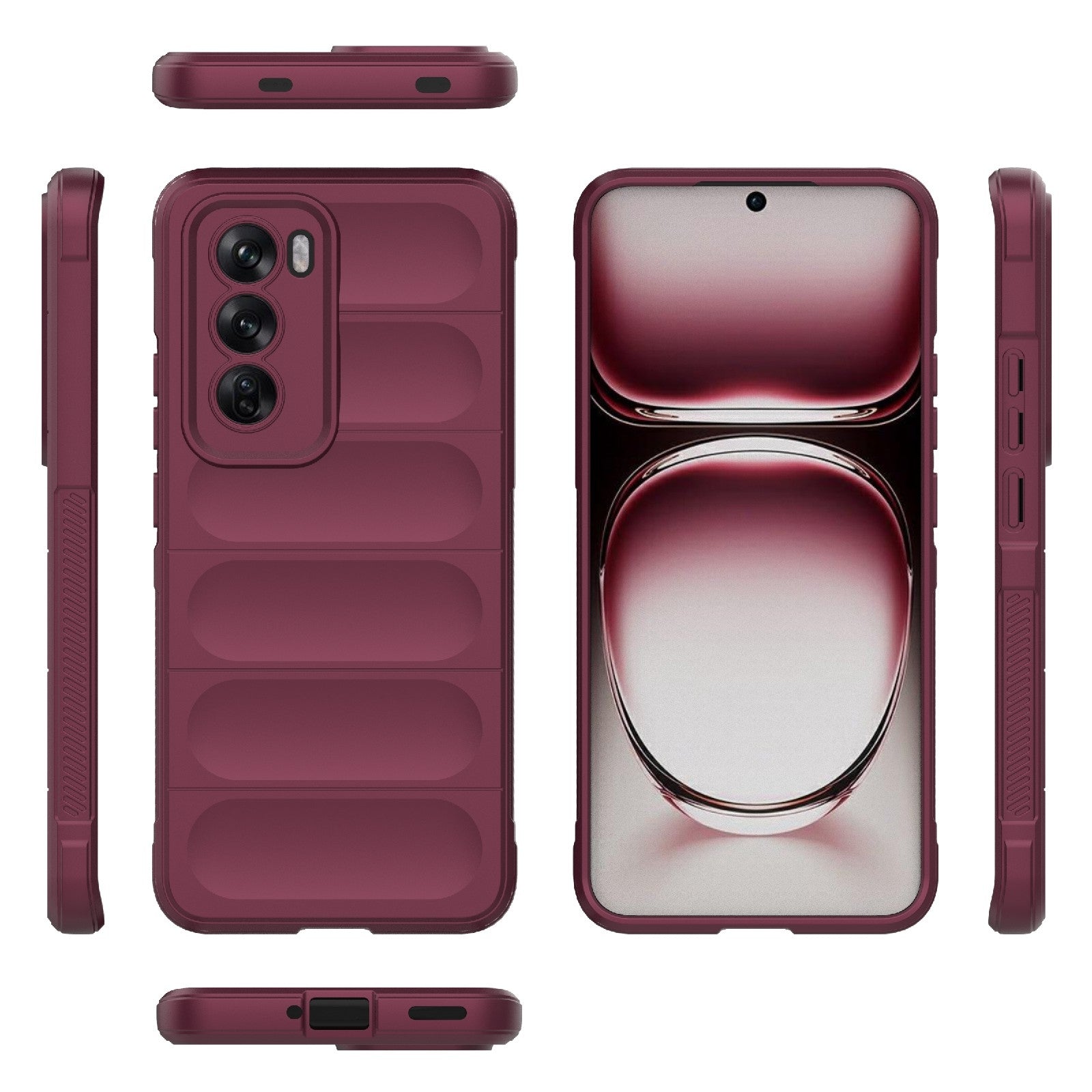 OPPO Reno12 Global Magic Shield Phone Case - Durable TPU + Flannel, Stylish Protection, Brightly Coloured, Wear-Resistant-buycases.co.uk