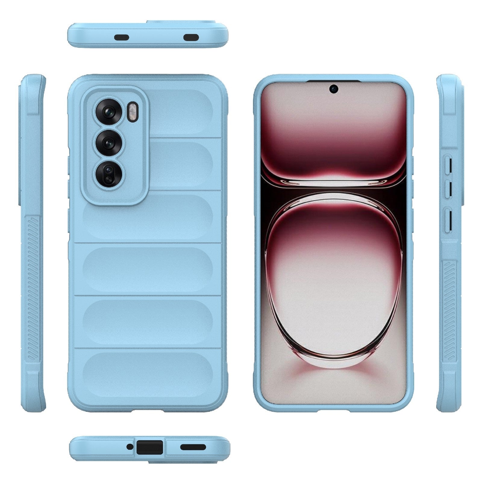 OPPO Reno12 Global Magic Shield Phone Case - Durable TPU + Flannel, Stylish Protection, Brightly Coloured, Wear-Resistant-buycases.co.uk