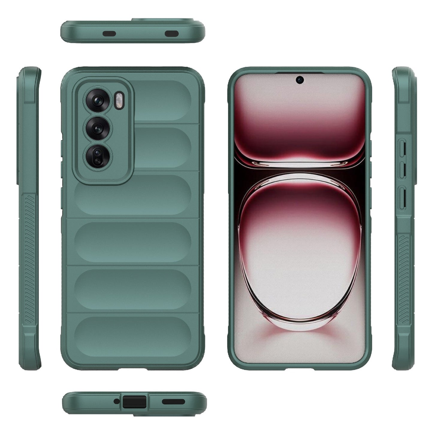 OPPO Reno12 Global Magic Shield Phone Case - Durable TPU + Flannel, Stylish Protection, Brightly Coloured, Wear-Resistant-buycases.co.uk