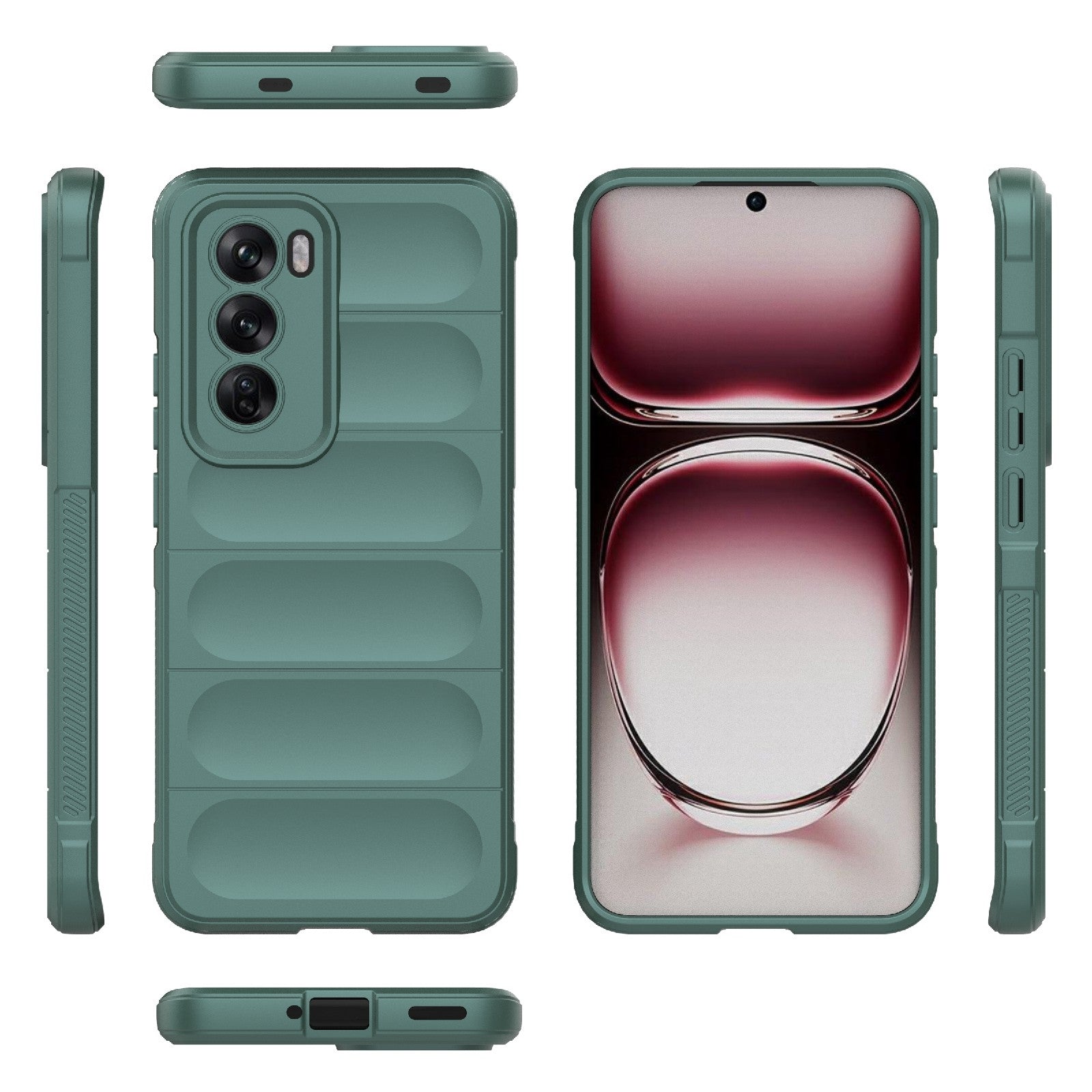 OPPO Reno12 Global Magic Shield Phone Case - Durable TPU + Flannel, Stylish Protection, Brightly Coloured, Wear-Resistant-buycases.co.uk