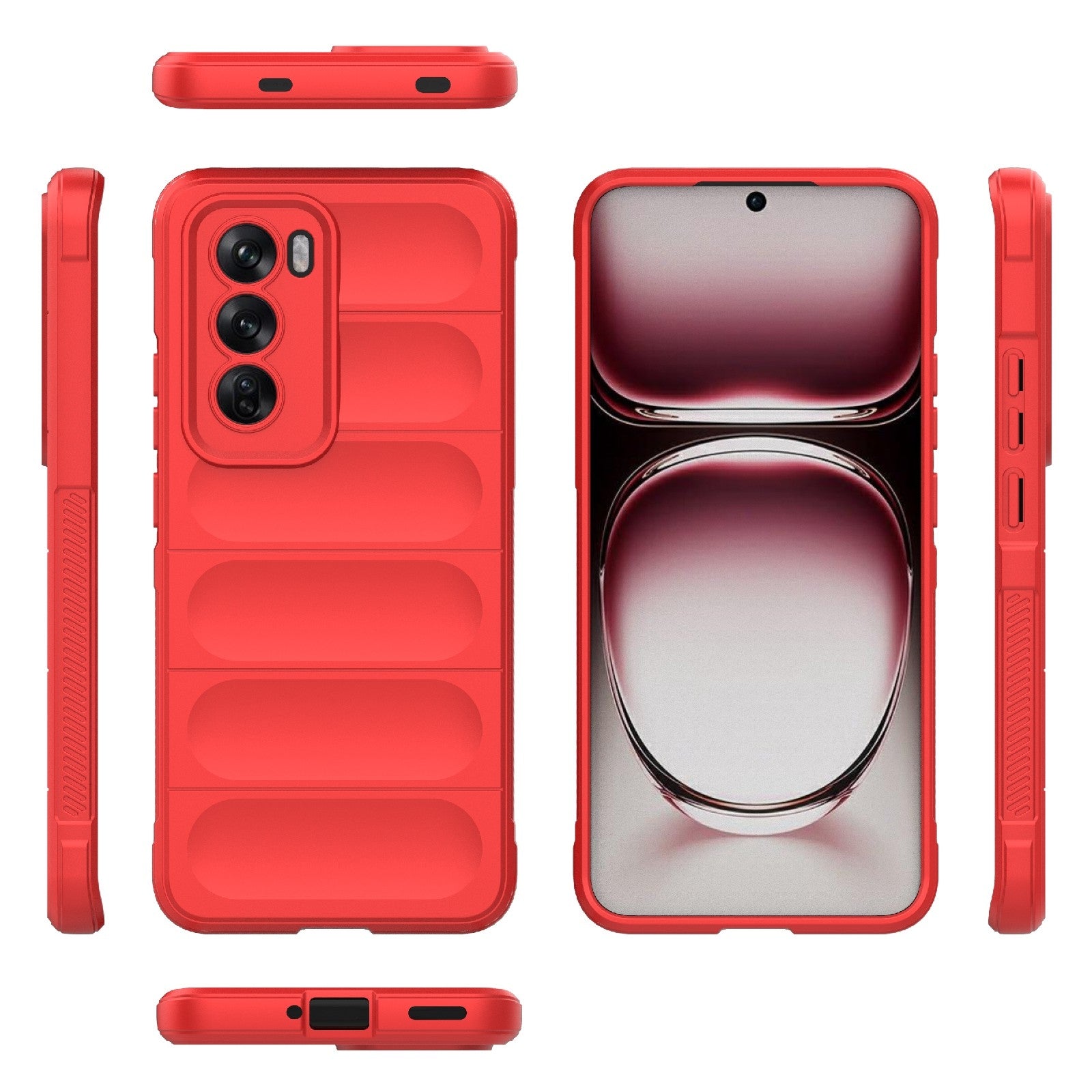 OPPO Reno12 Global Magic Shield Phone Case - Durable TPU + Flannel, Stylish Protection, Brightly Coloured, Wear-Resistant-buycases.co.uk