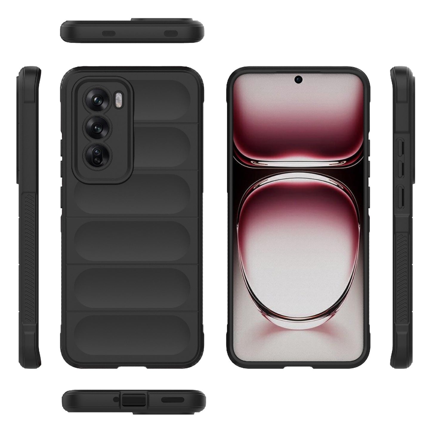 OPPO Reno12 Global Magic Shield Phone Case - Durable TPU + Flannel, Stylish Protection, Brightly Coloured, Wear-Resistant-buycases.co.uk