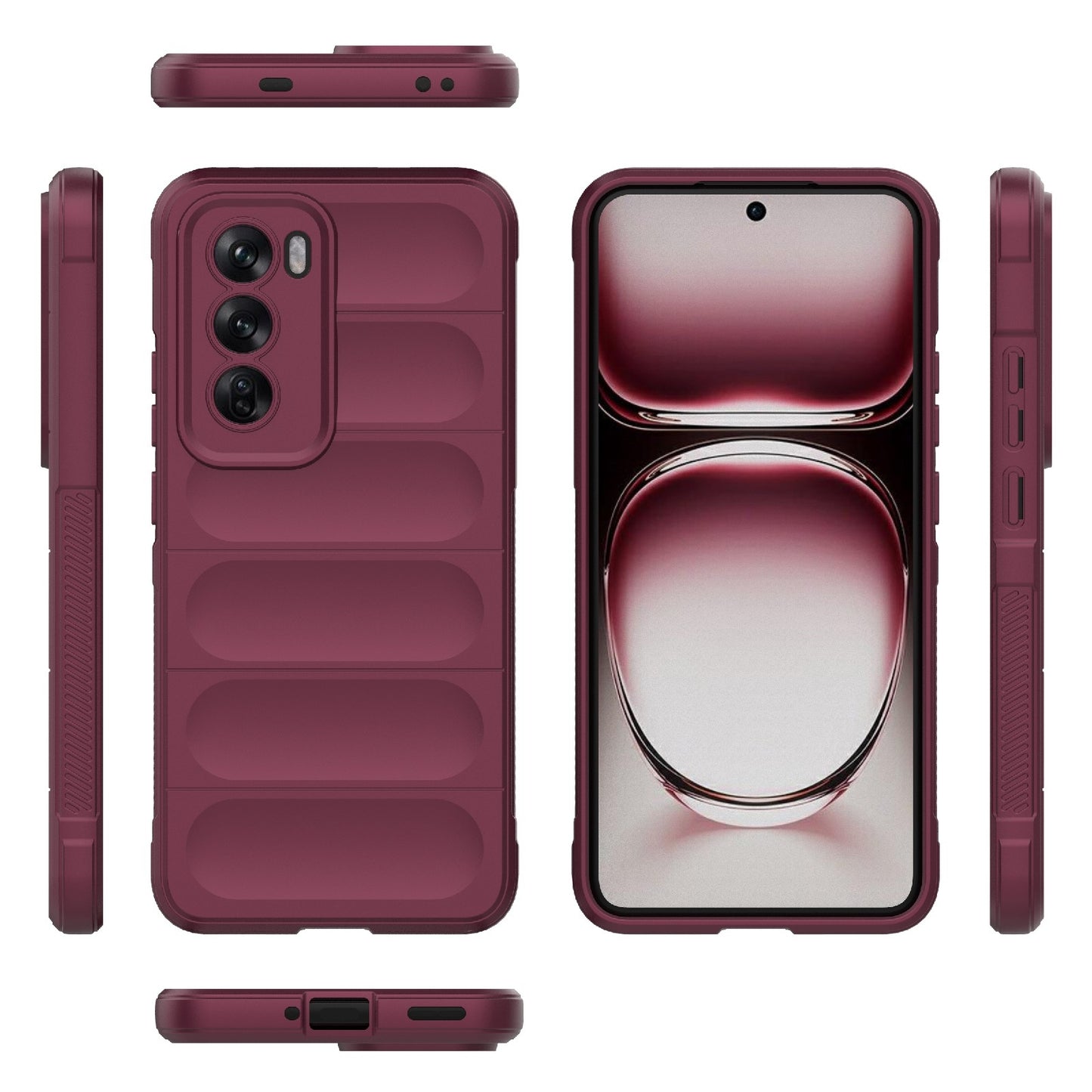 OPPO Reno12 Pro Global Magic Shield Phone Case - Durable TPU + Flannel, Stylish Protection, Brightly Coloured, Wear-Resistant-buycases.co.uk