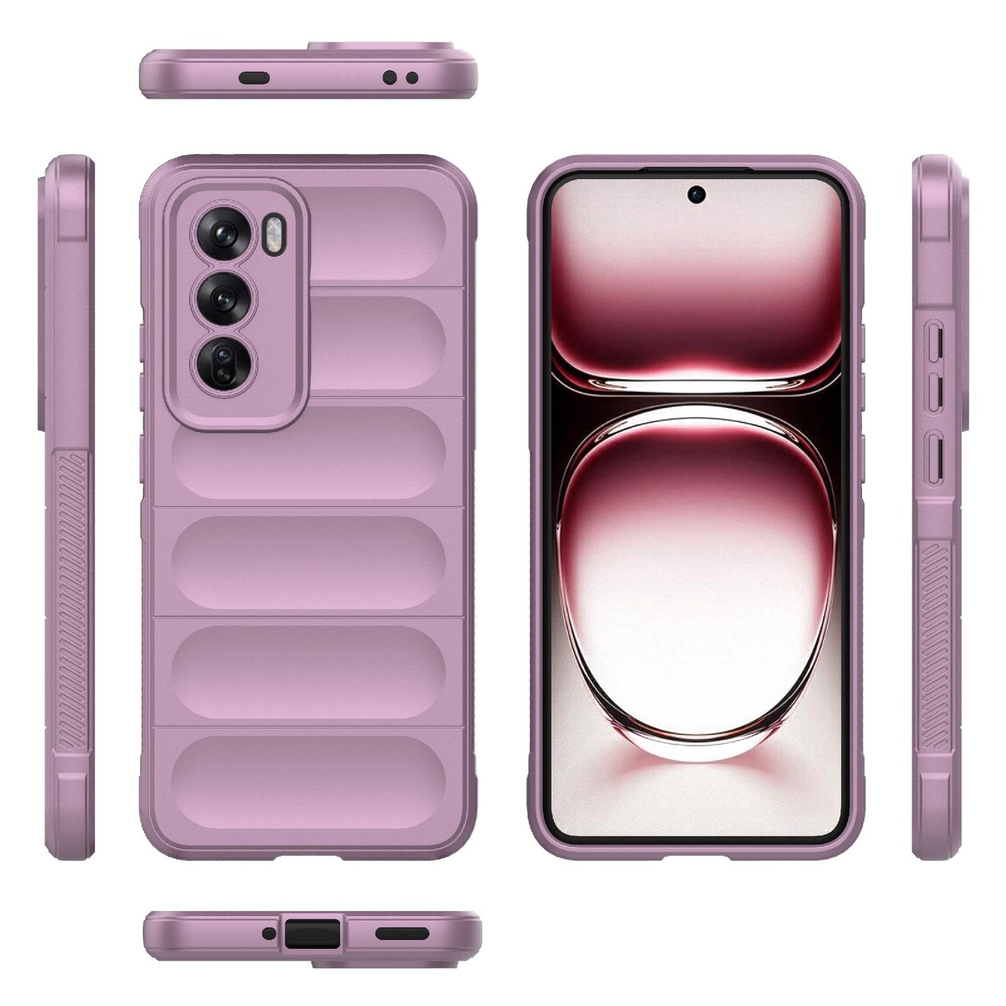 OPPO Reno12 Pro Global Magic Shield Phone Case - Durable TPU + Flannel, Stylish Protection, Brightly Coloured, Wear-Resistant-buycases.co.uk