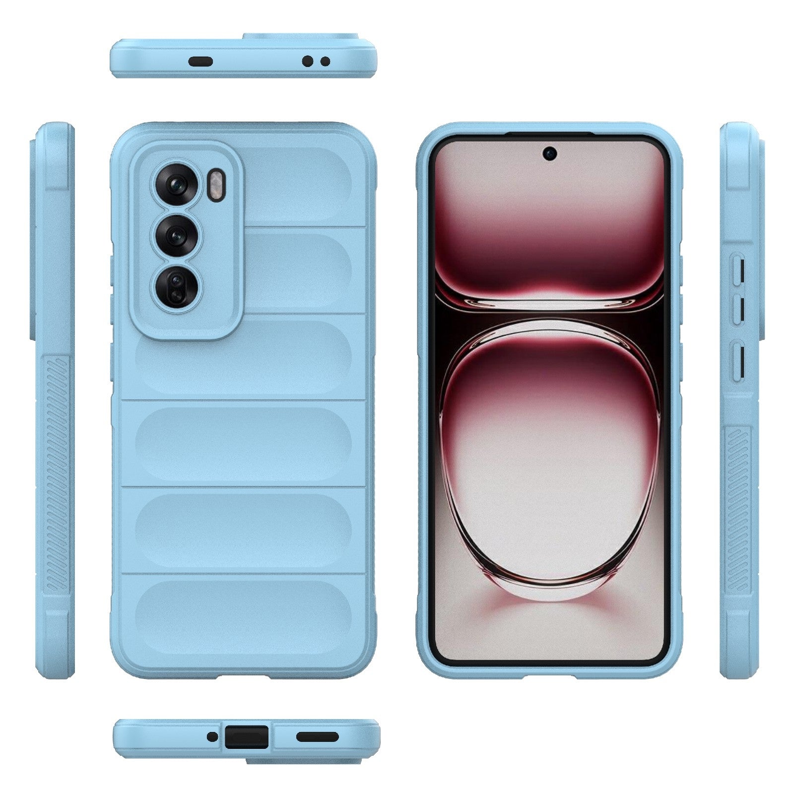 OPPO Reno12 Pro Global Magic Shield Phone Case - Durable TPU + Flannel, Stylish Protection, Brightly Coloured, Wear-Resistant-buycases.co.uk