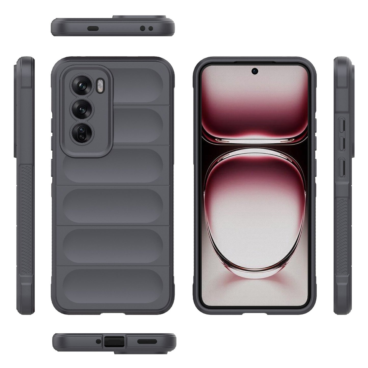 OPPO Reno12 Pro Global Magic Shield Phone Case - Durable TPU + Flannel, Stylish Protection, Brightly Coloured, Wear-Resistant-buycases.co.uk