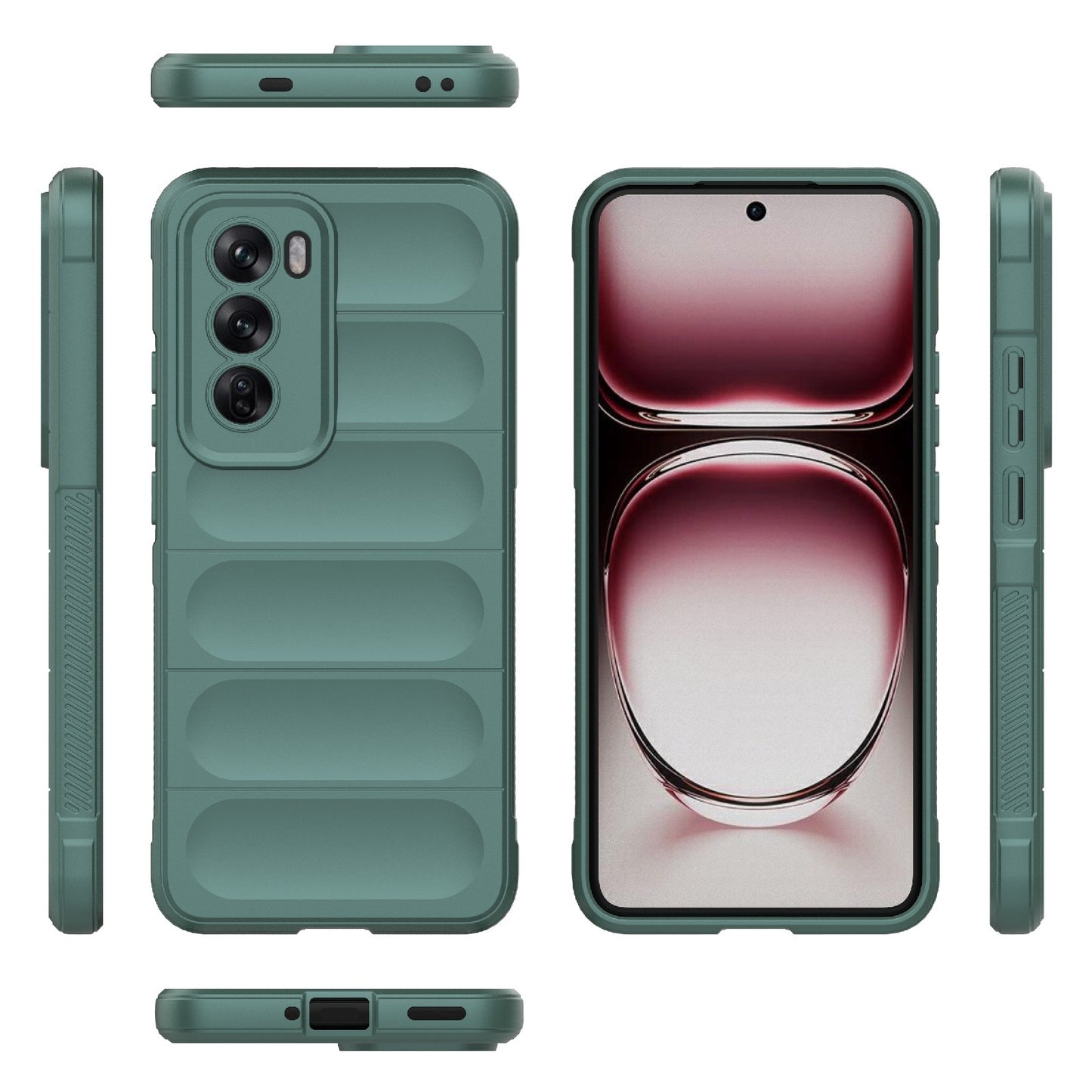 OPPO Reno12 Pro Global Magic Shield Phone Case - Durable TPU + Flannel, Stylish Protection, Brightly Coloured, Wear-Resistant-buycases.co.uk