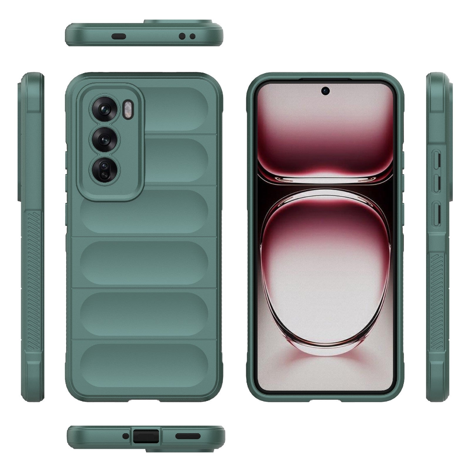 OPPO Reno12 Pro Global Magic Shield Phone Case - Durable TPU + Flannel, Stylish Protection, Brightly Coloured, Wear-Resistant-buycases.co.uk