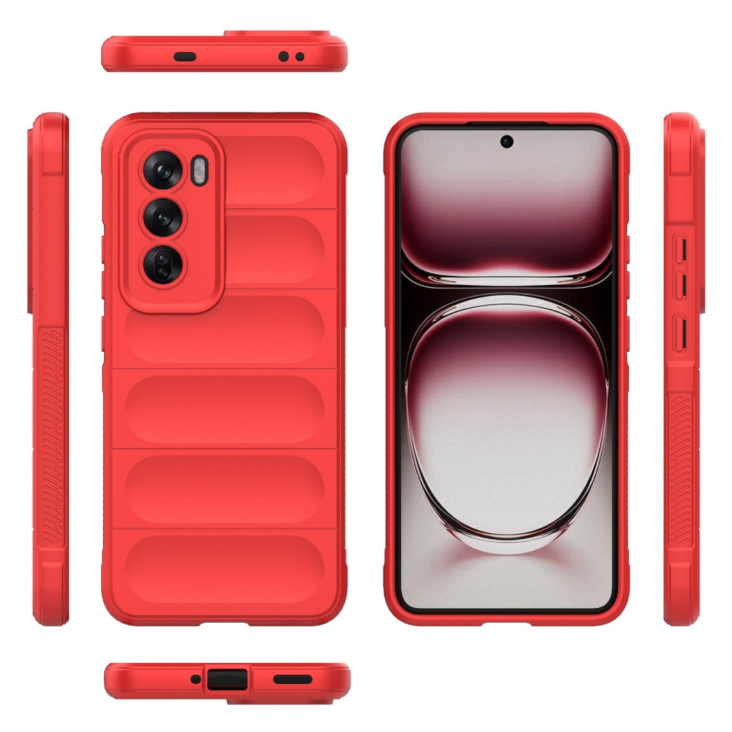 OPPO Reno12 Pro Global Magic Shield Phone Case - Durable TPU + Flannel, Stylish Protection, Brightly Coloured, Wear-Resistant-buycases.co.uk