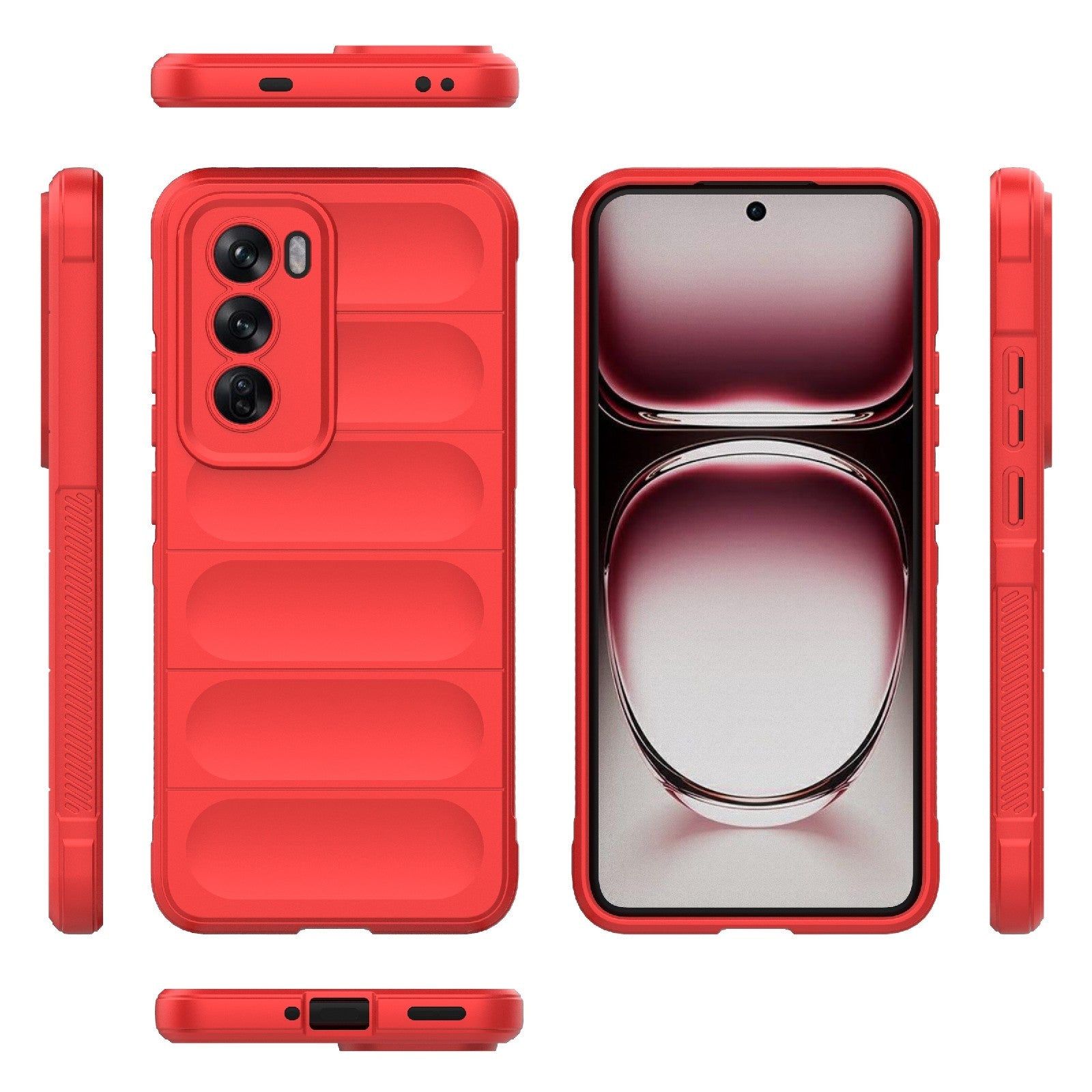 OPPO Reno12 Pro Global Magic Shield Phone Case - Durable TPU + Flannel, Stylish Protection, Brightly Coloured, Wear-Resistant-buycases.co.uk