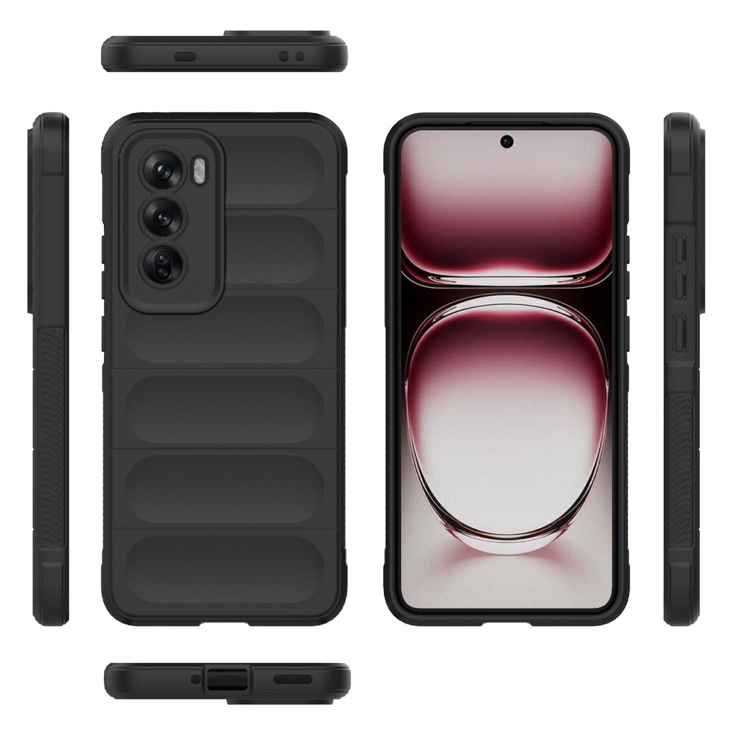OPPO Reno12 Pro Global Magic Shield Phone Case - Durable TPU + Flannel, Stylish Protection, Brightly Coloured, Wear-Resistant-buycases.co.uk