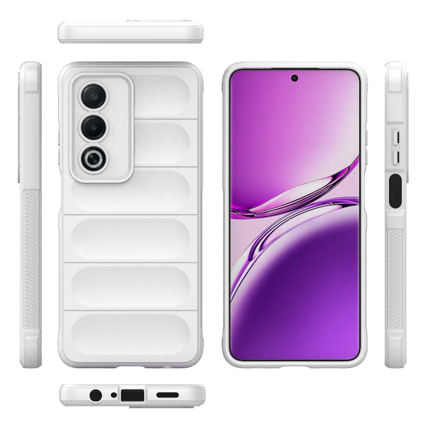 OPPO A3 Pro India Magic Shield Phone Case - Durable TPU + Flannel, Stylish Protection, Brightly Coloured, Wear-Resistant-buycases.co.uk