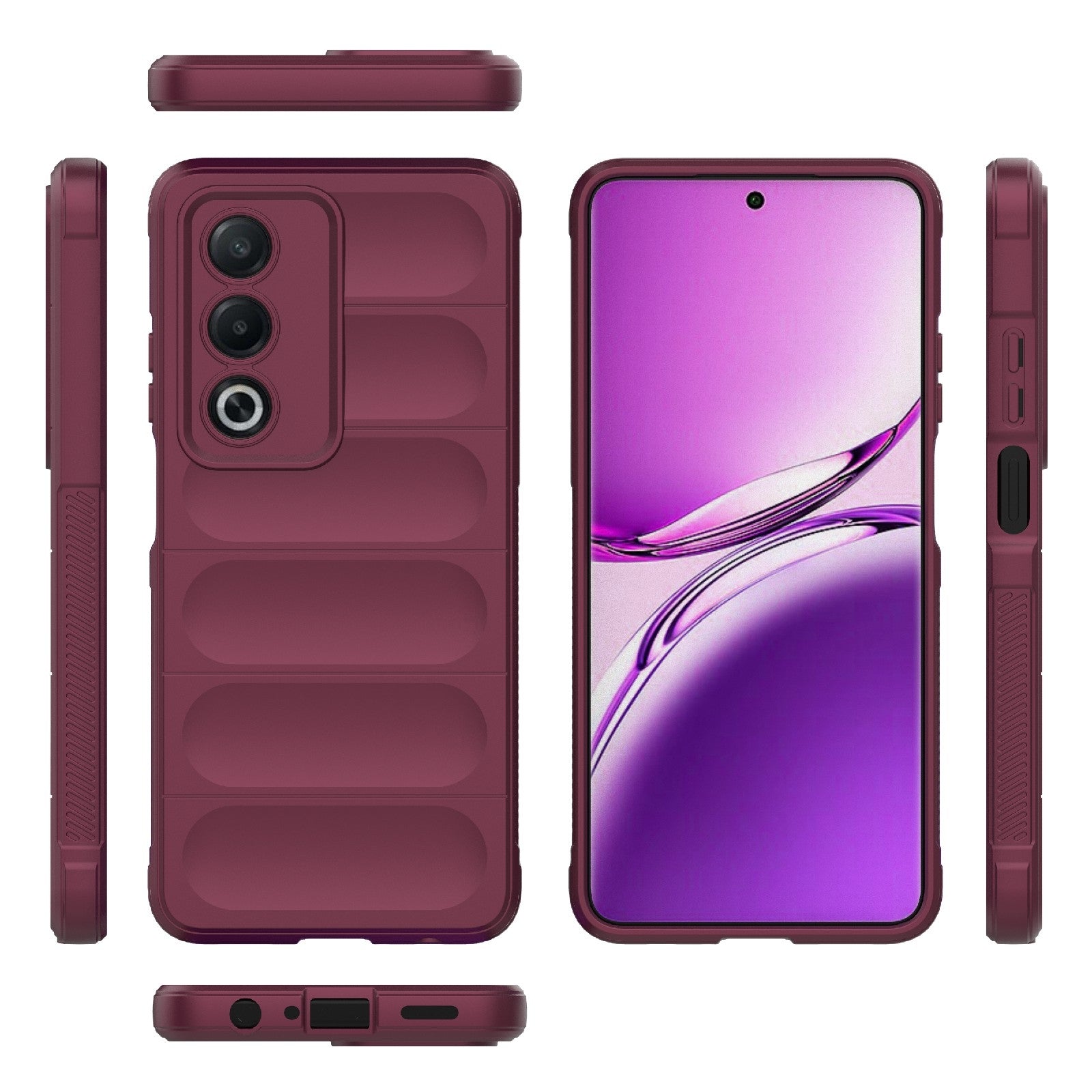 OPPO A3 Pro India Magic Shield Phone Case - Durable TPU + Flannel, Stylish Protection, Brightly Coloured, Wear-Resistant-buycases.co.uk