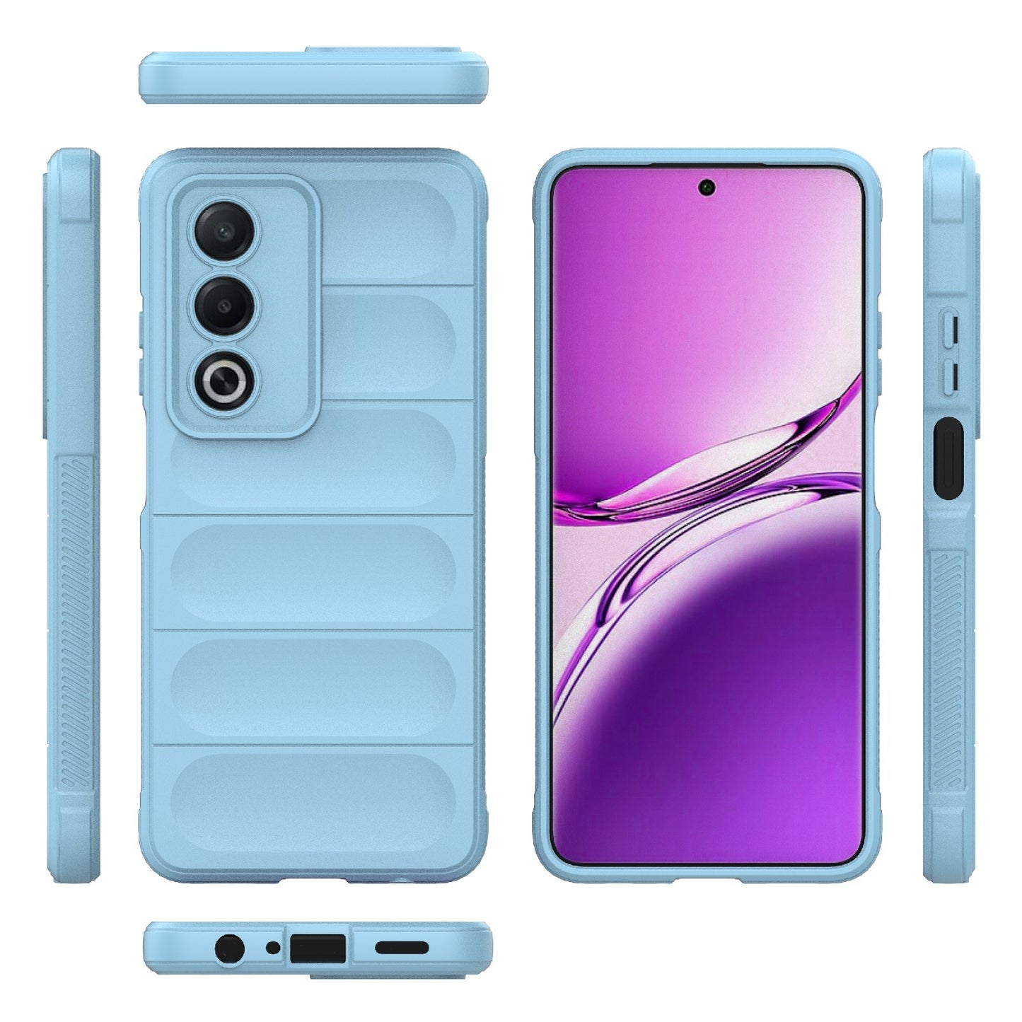 OPPO A3 Pro India Magic Shield Phone Case - Durable TPU + Flannel, Stylish Protection, Brightly Coloured, Wear-Resistant-buycases.co.uk
