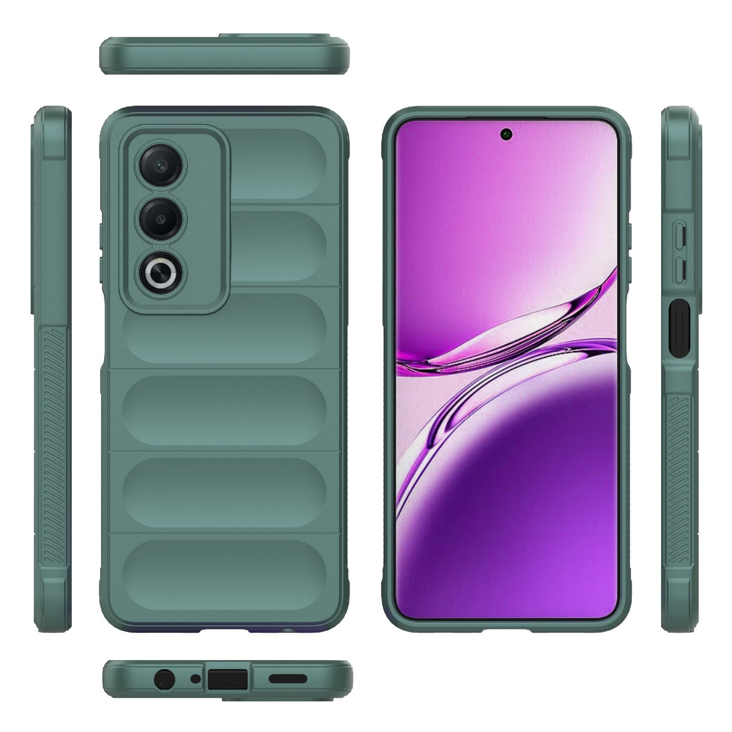 OPPO A3 Pro India Magic Shield Phone Case - Durable TPU + Flannel, Stylish Protection, Brightly Coloured, Wear-Resistant-buycases.co.uk