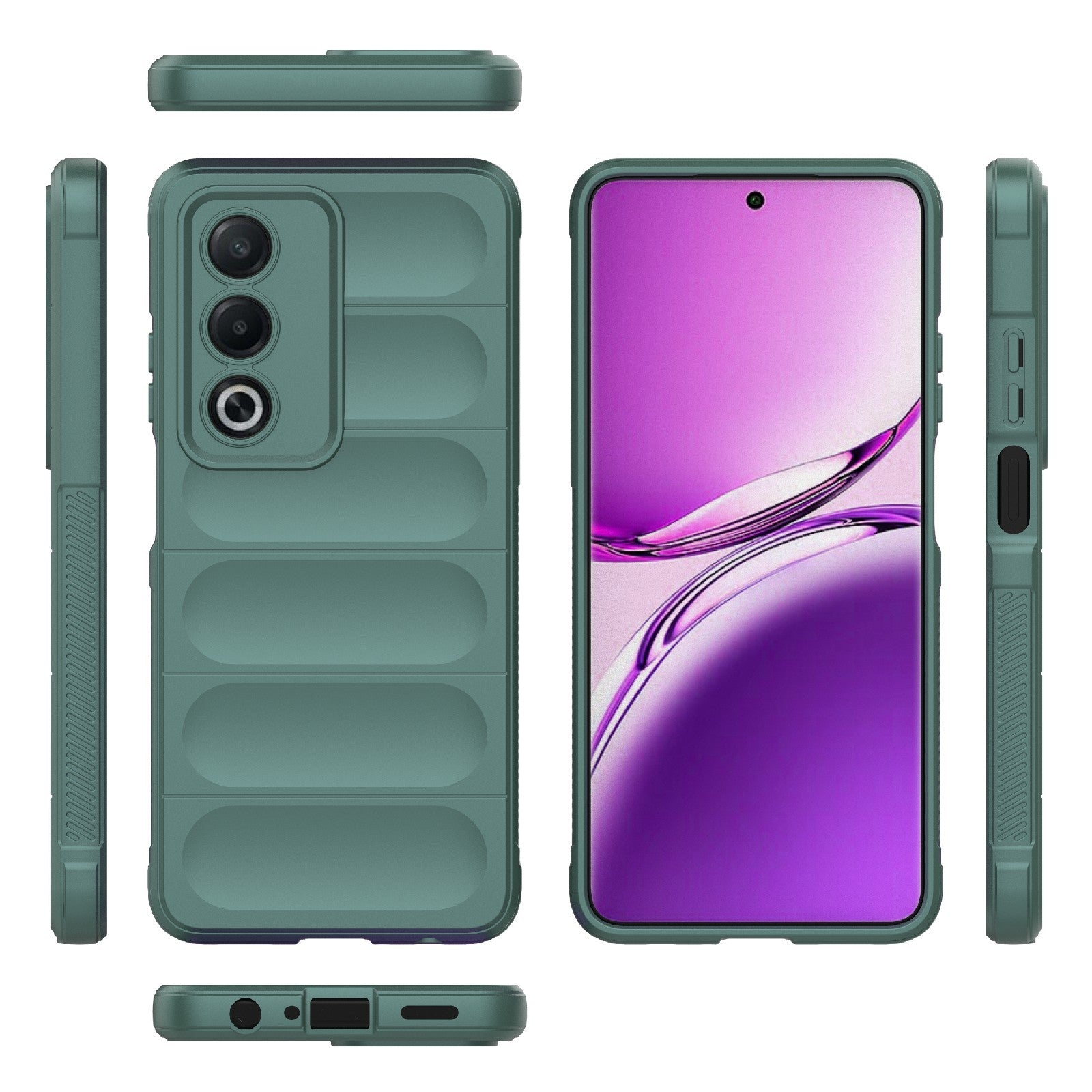 OPPO A3 Pro India Magic Shield Phone Case - Durable TPU + Flannel, Stylish Protection, Brightly Coloured, Wear-Resistant-buycases.co.uk