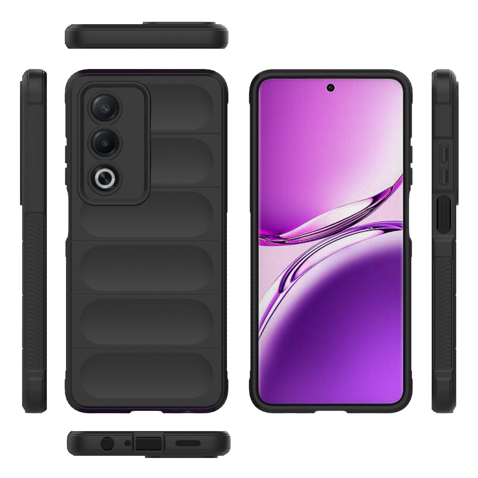 OPPO A3 Pro India Magic Shield Phone Case - Durable TPU + Flannel, Stylish Protection, Brightly Coloured, Wear-Resistant-buycases.co.uk