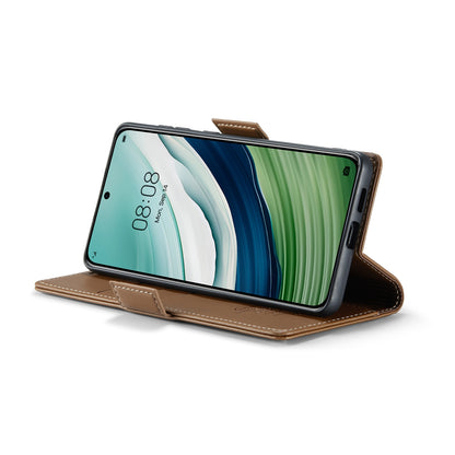 Huawei Mate 60 Leather Wallet Case - RFID Blocking, Stand Function, Card Slots