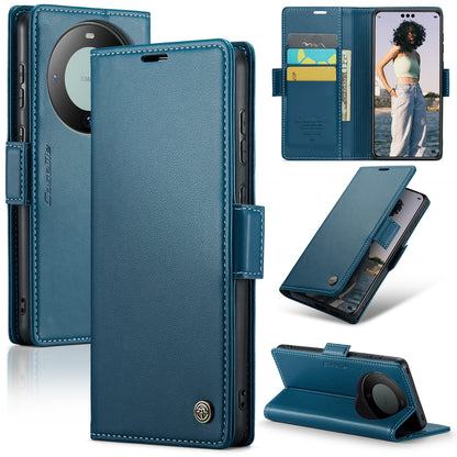 Huawei Mate 60 Pro+ Leather Wallet Case - RFID Blocking, Stand Function, Card Slots